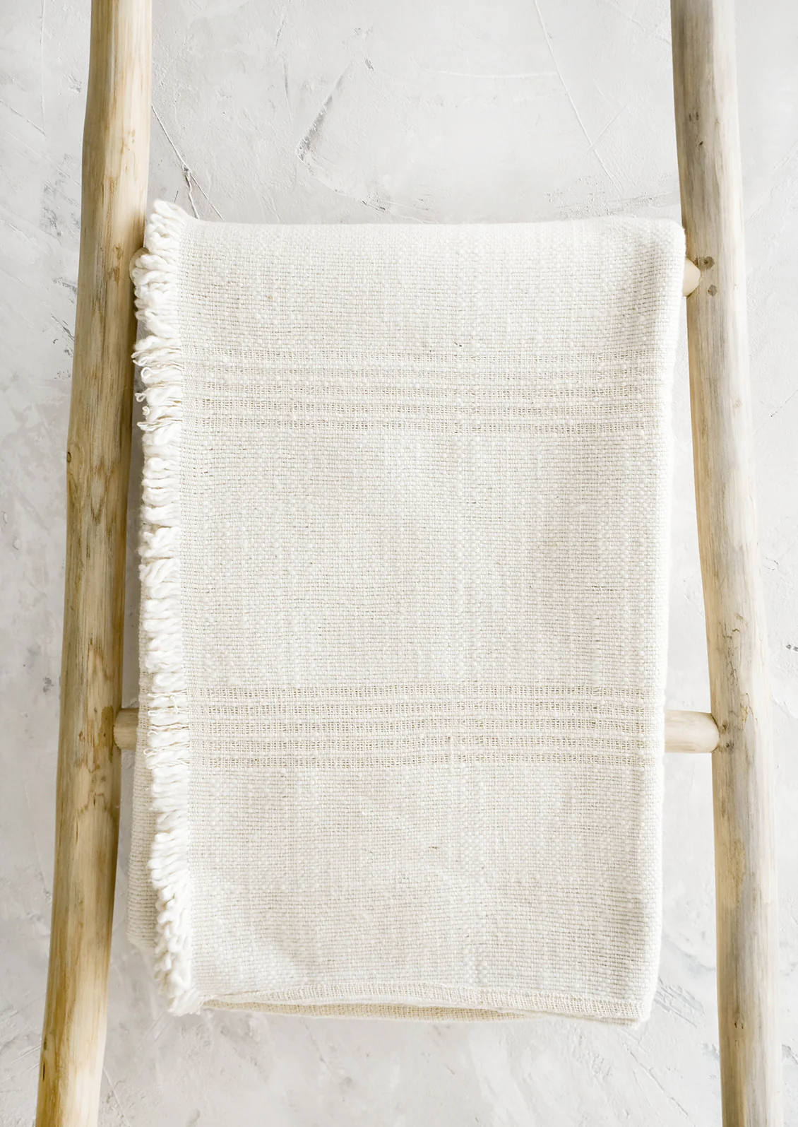 Natural Cotton Woven Throw