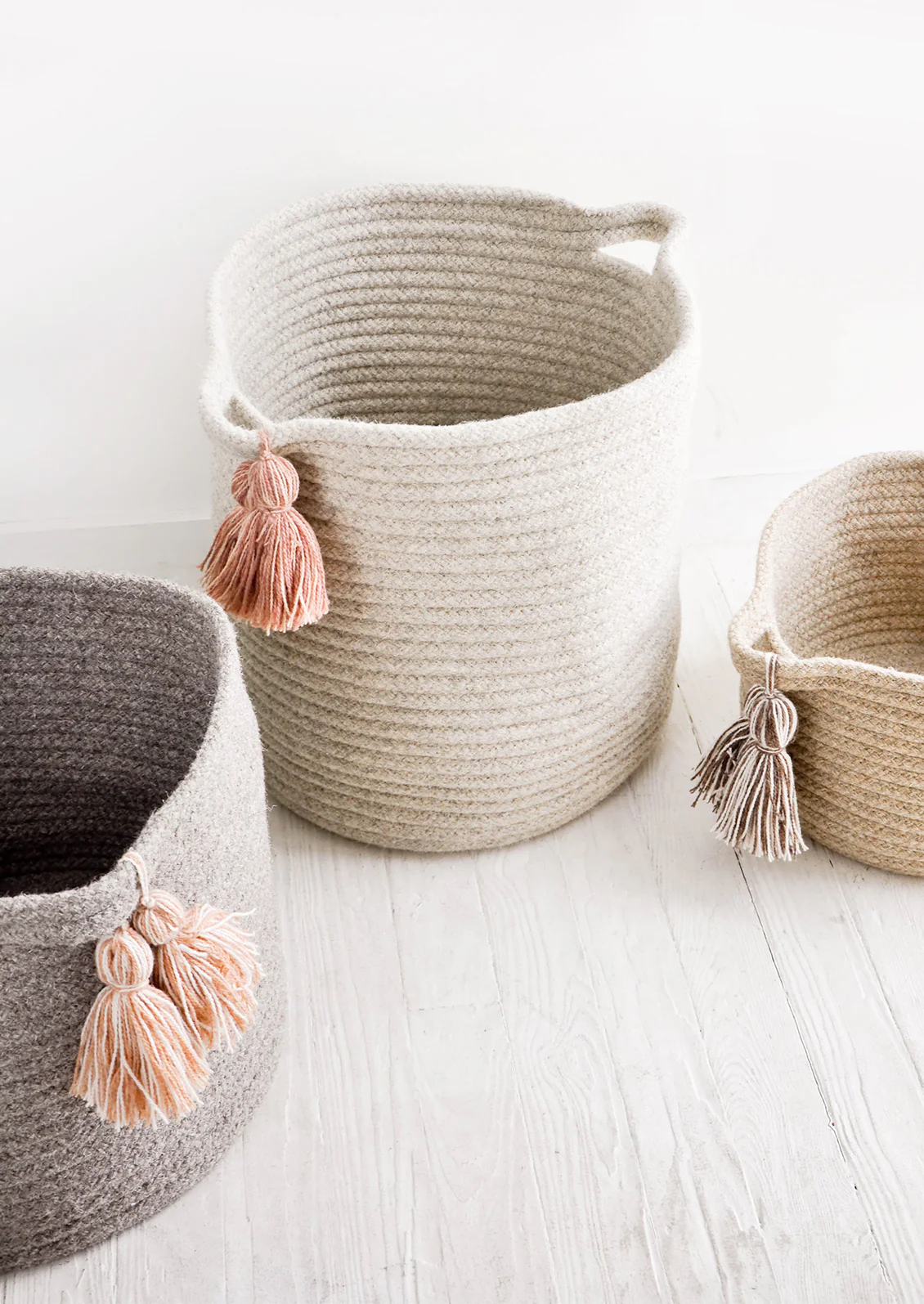 Natural Wool Storage Bin - Image 2