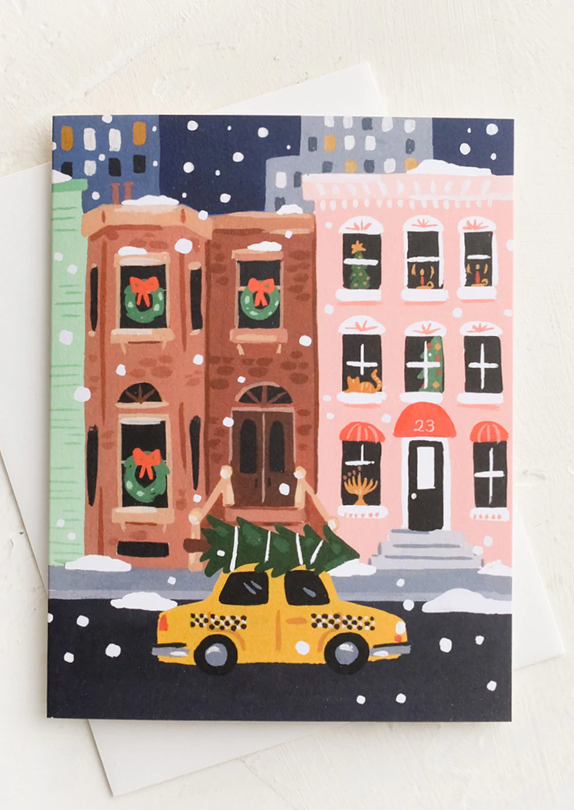 NYC Brownstone Holiday Card