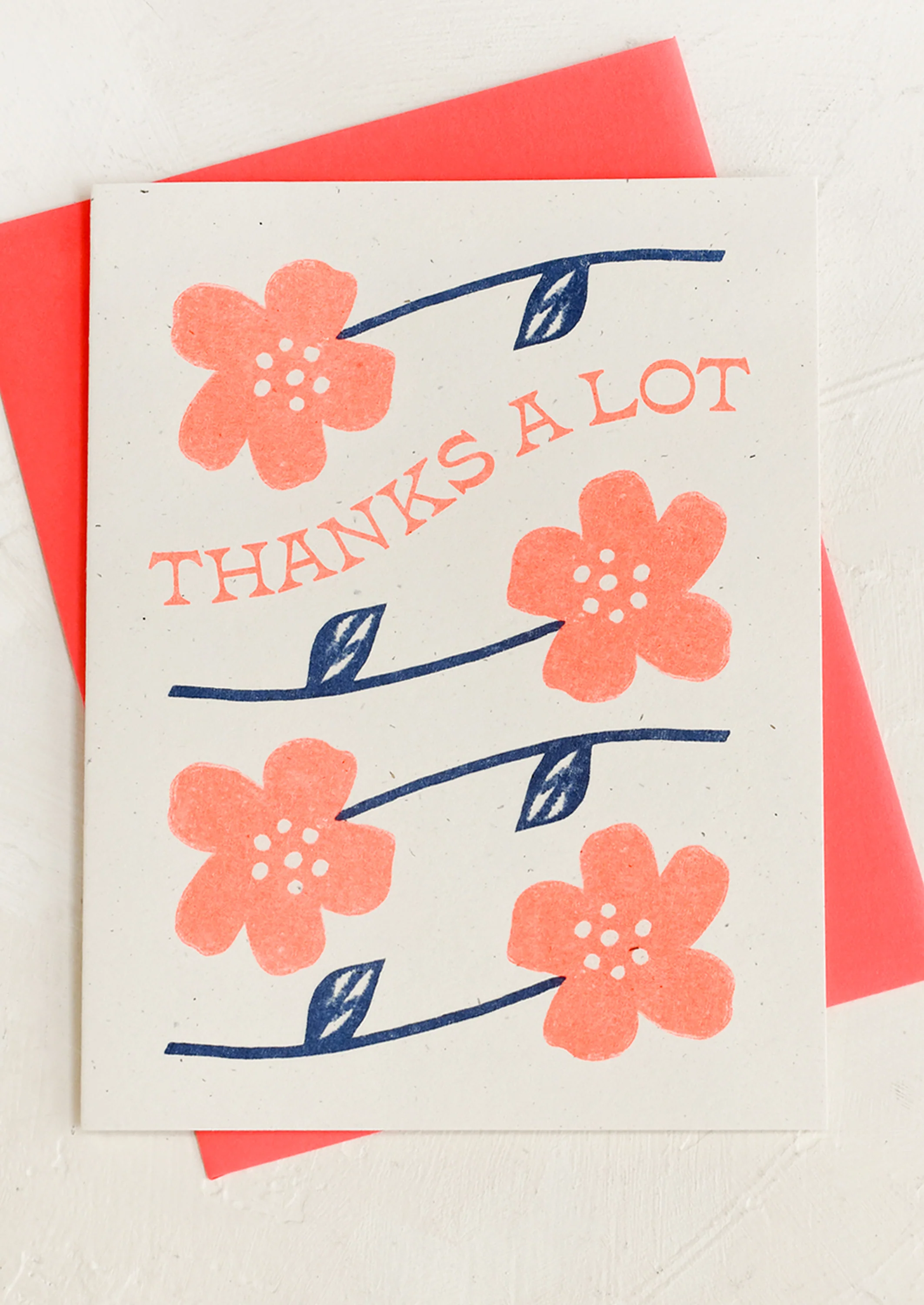 Neon Flowers Thank You Card