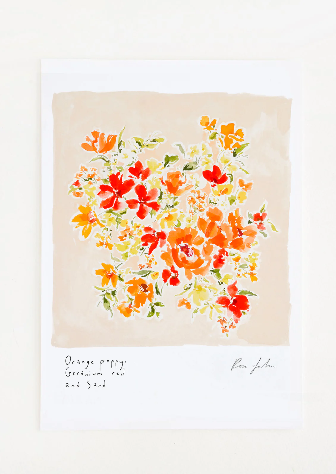 Poppy, Geranium Red & Sand