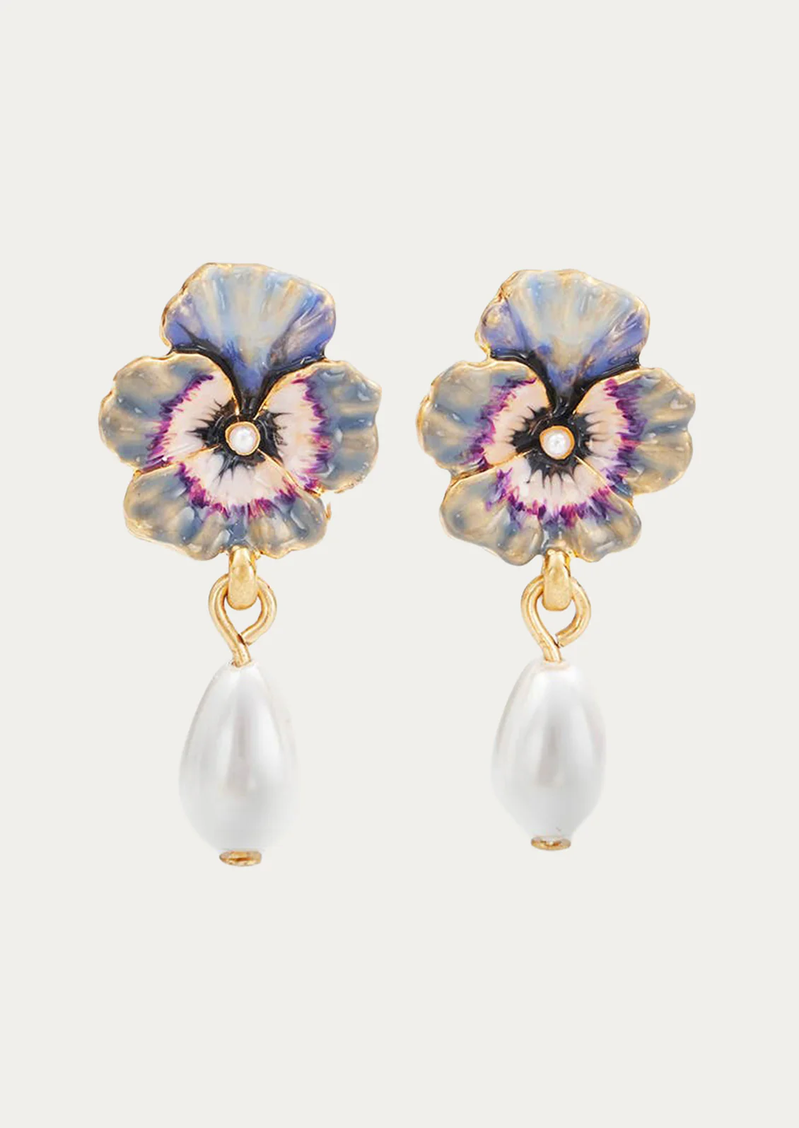 Pansy Pearl Earrings