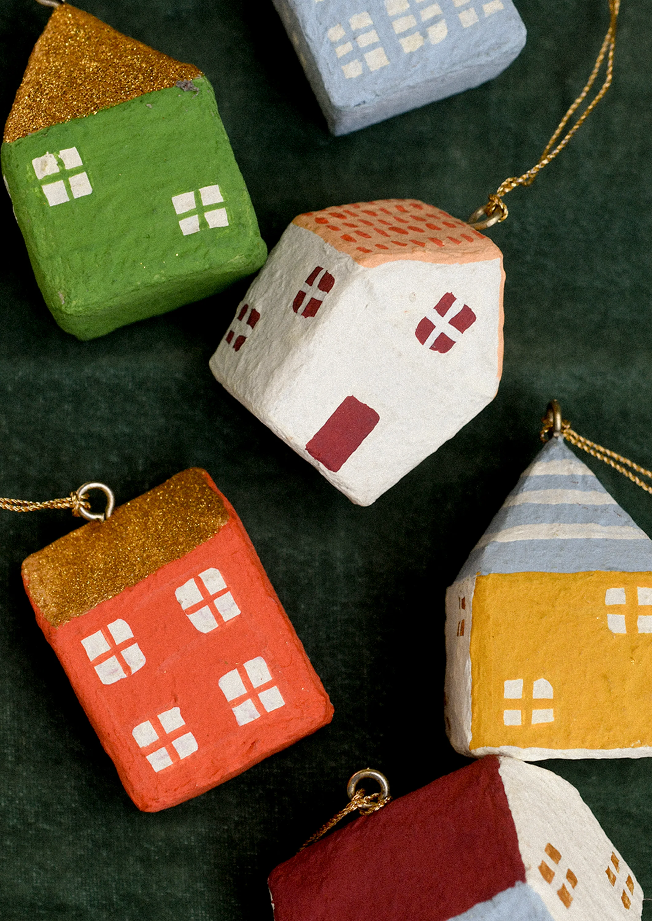 Paper Maché House Ornament