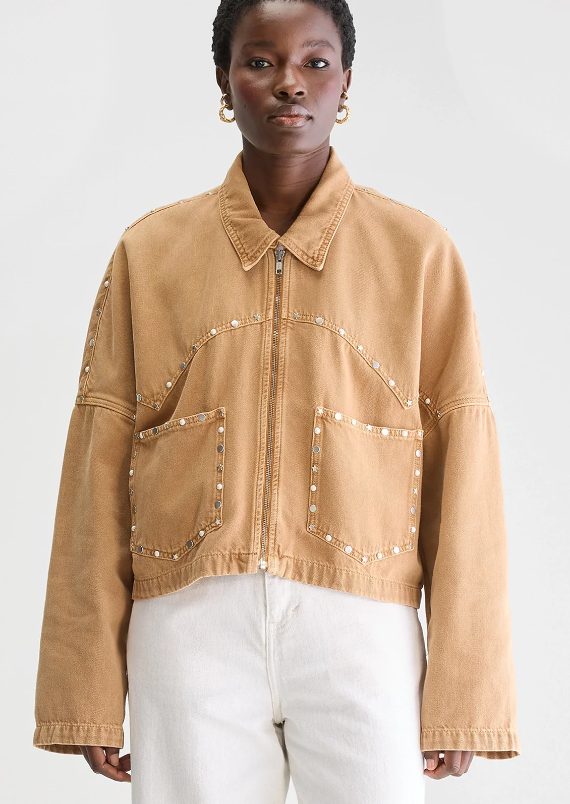 Payla Studded Denim Jacket