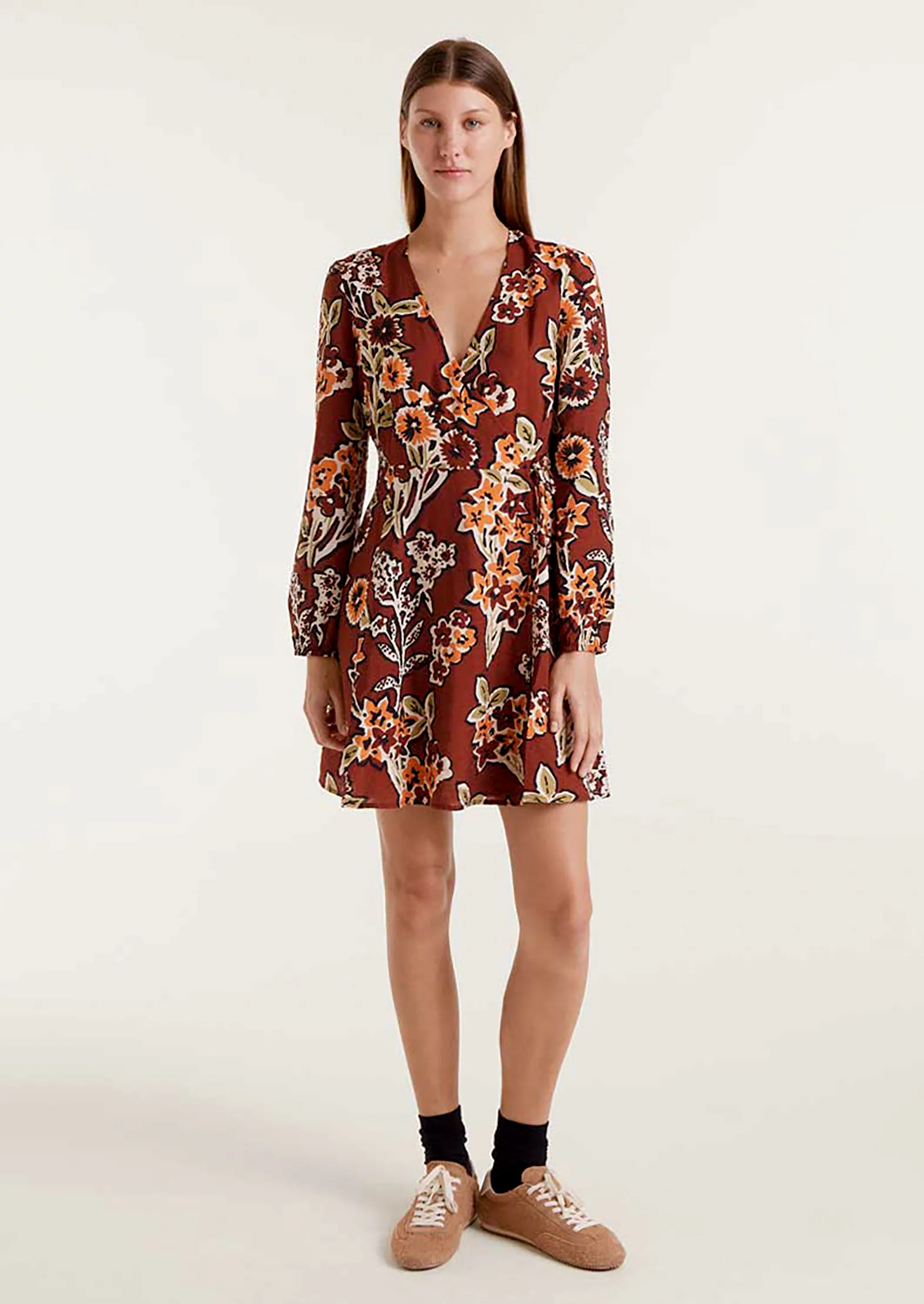 Manet Printed Wrap Dress