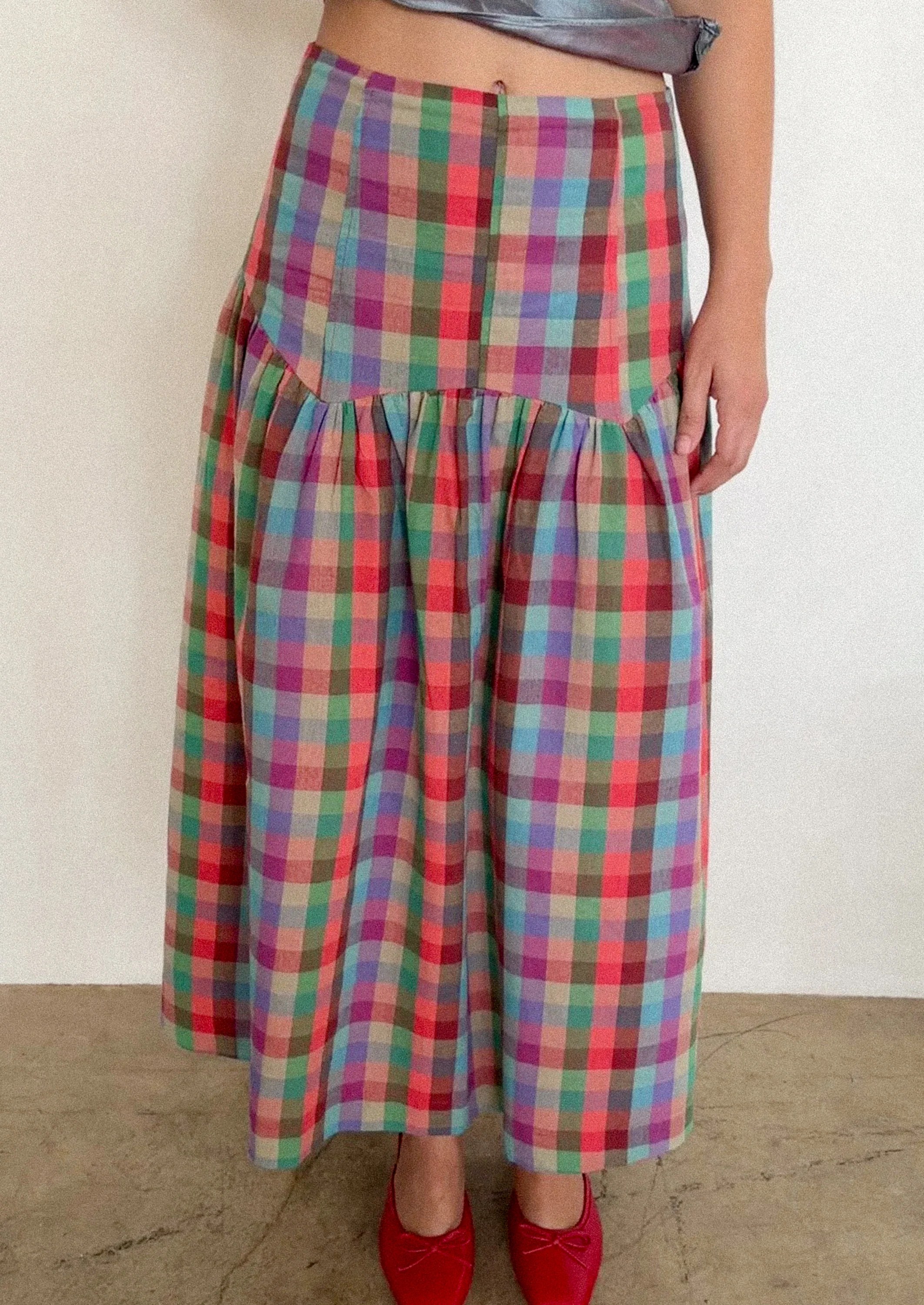 Penny Skirt in Colorburst Plaid - Image 2