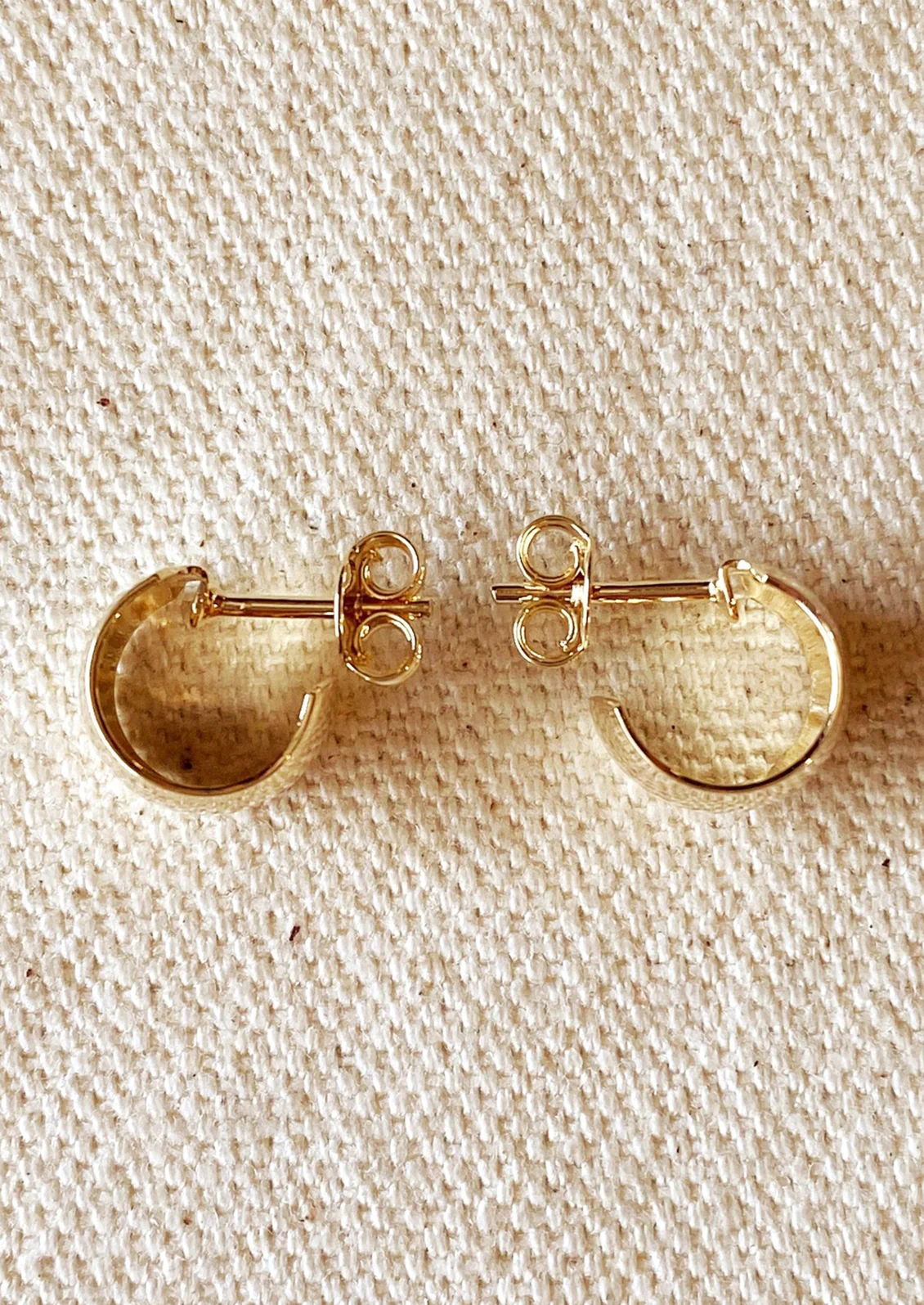 Petite Wide Hoop Studs - Image 3