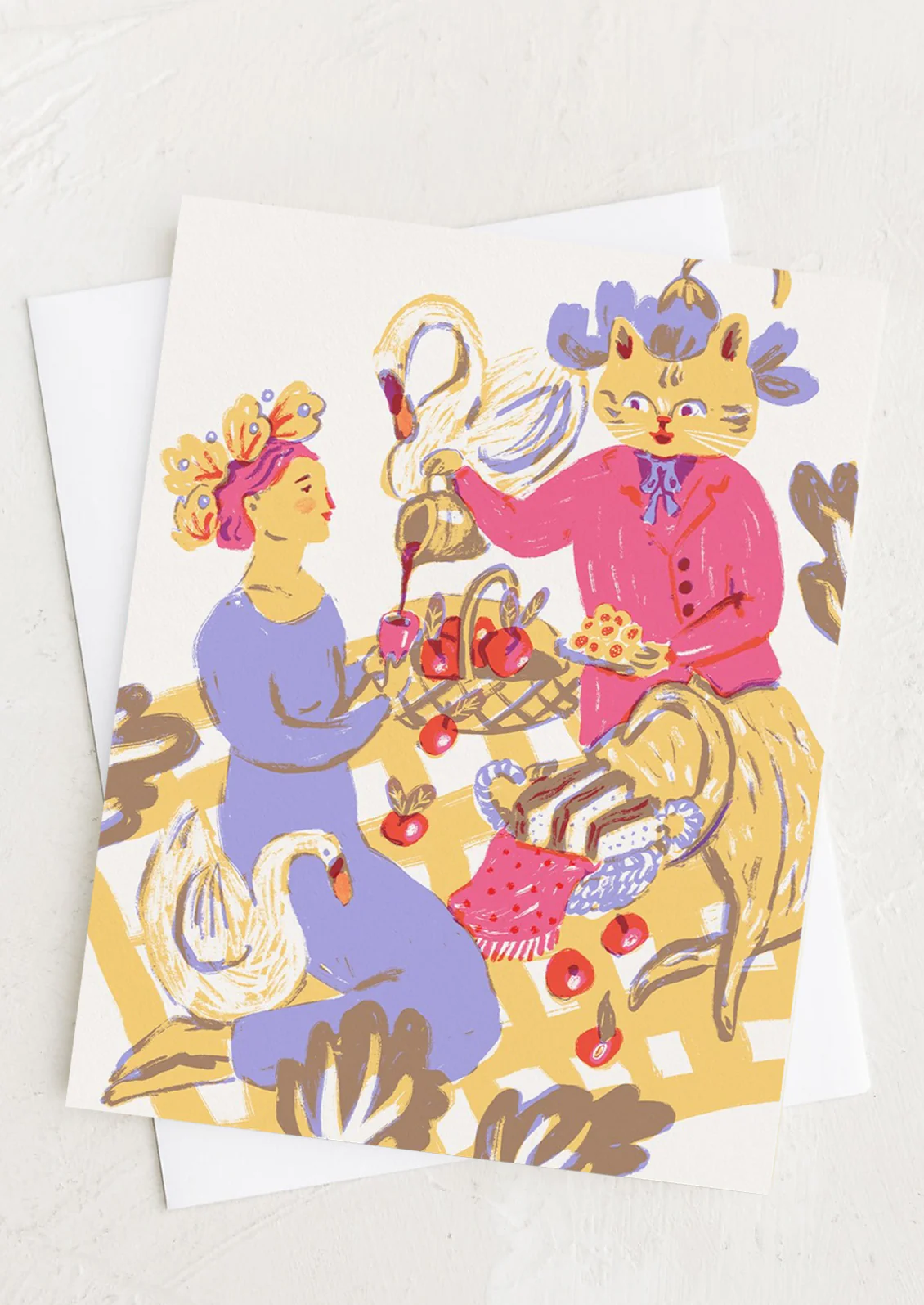 Picnic With Mr. Cat Card