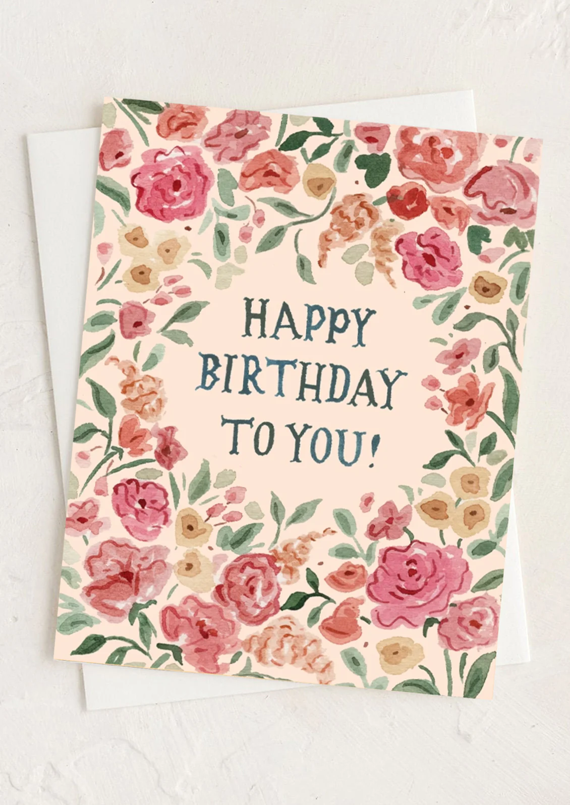 Pink Florals Birthday Card
