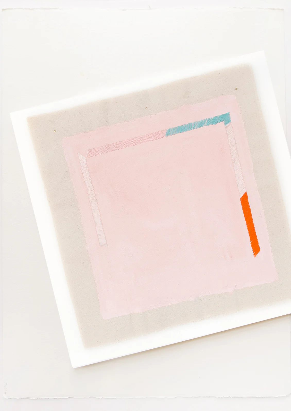 Pink with Turquoise Orange Print - Image 2