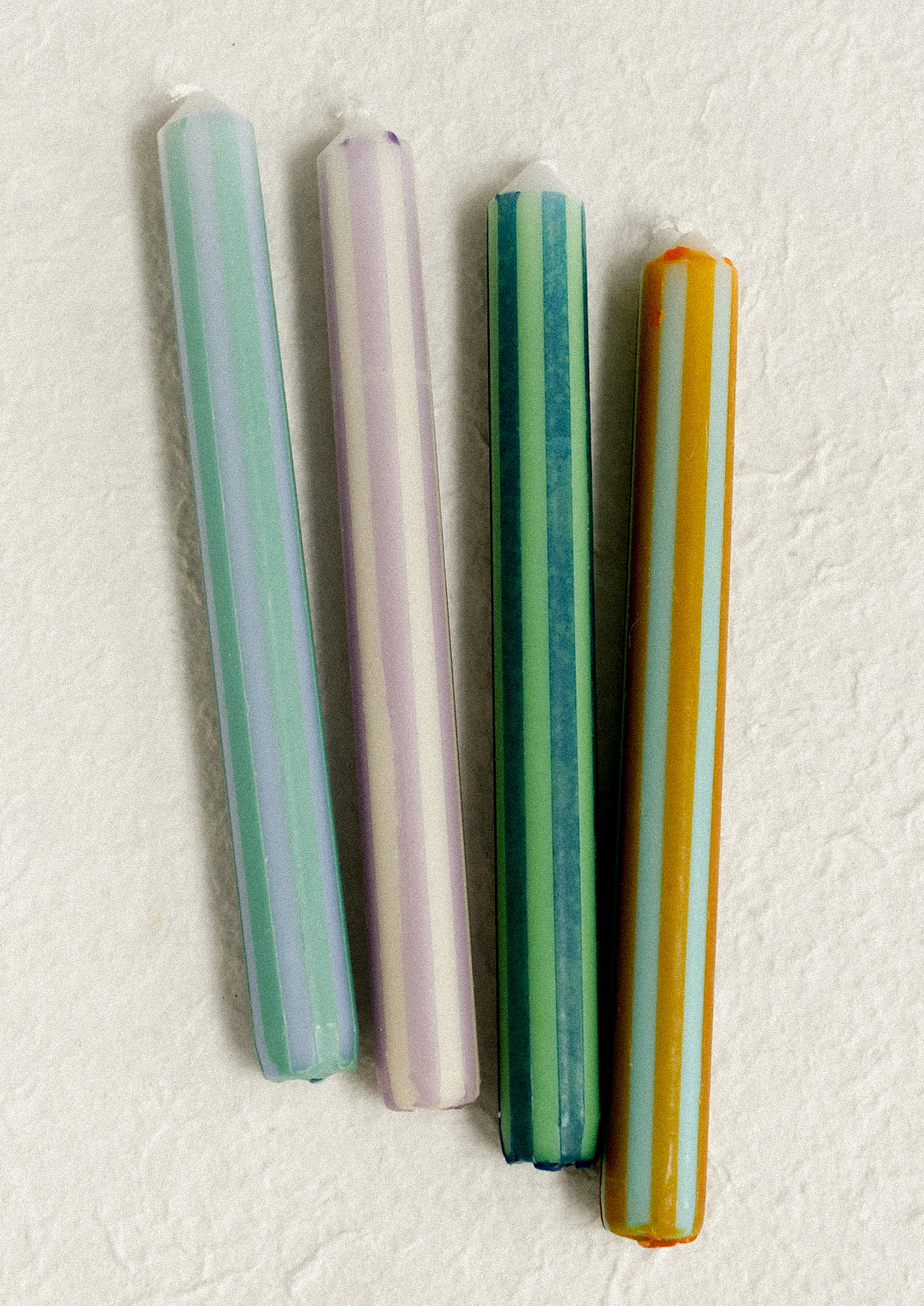 Pinstripe Taper Candle