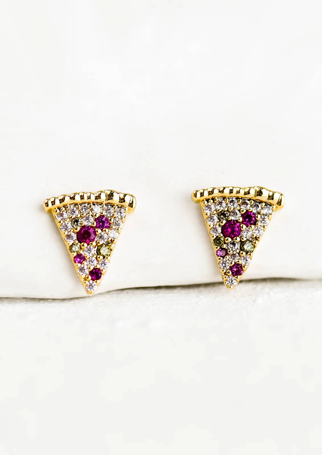 Pizza Slice Stud Earrings