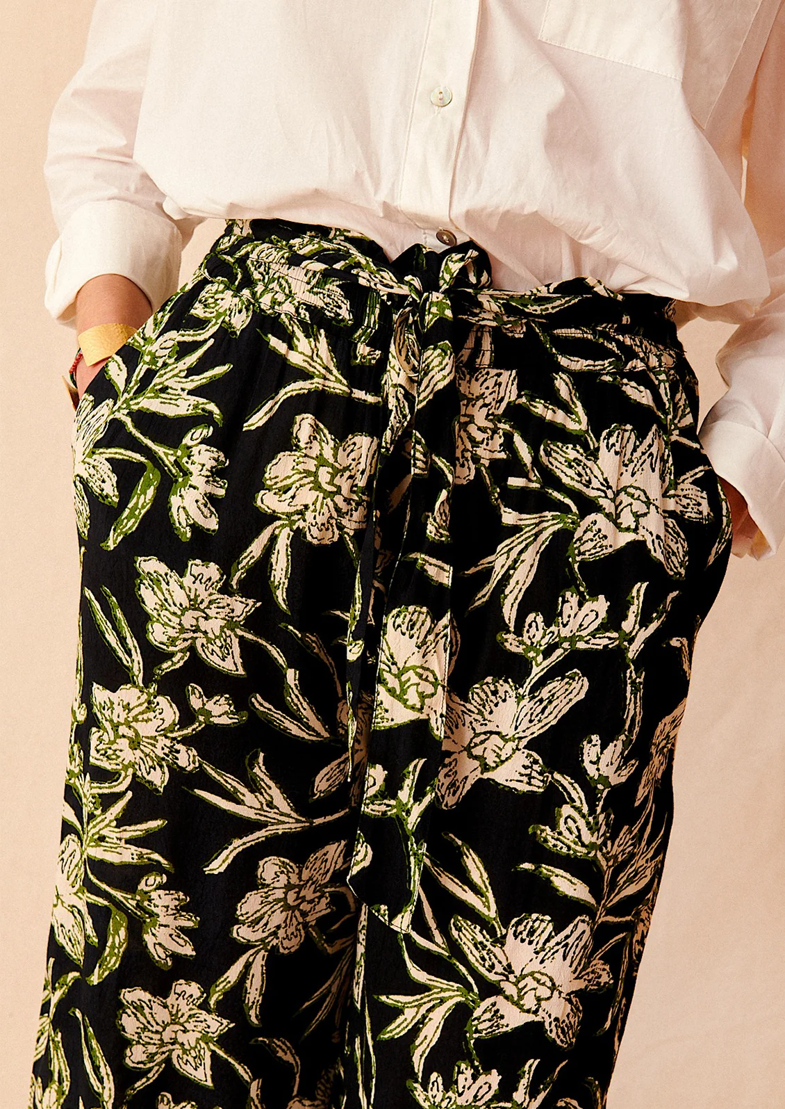 Plumeria Printed Pants