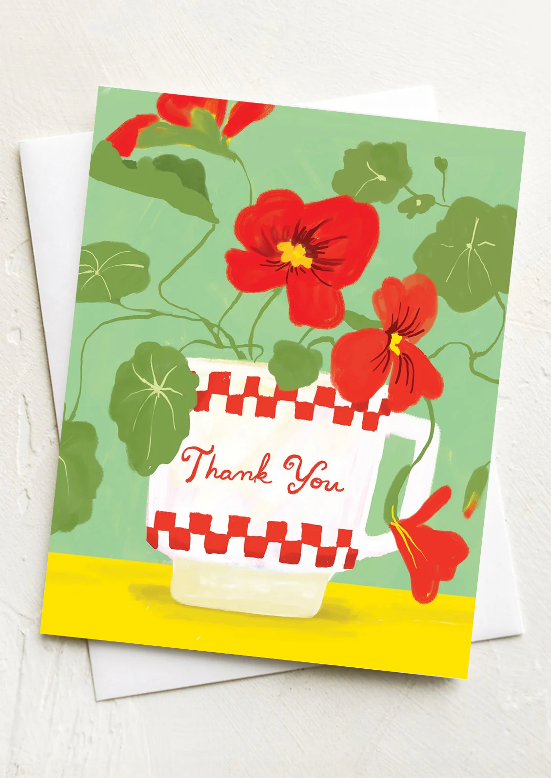Cup of Nasturtiums Thank You Card