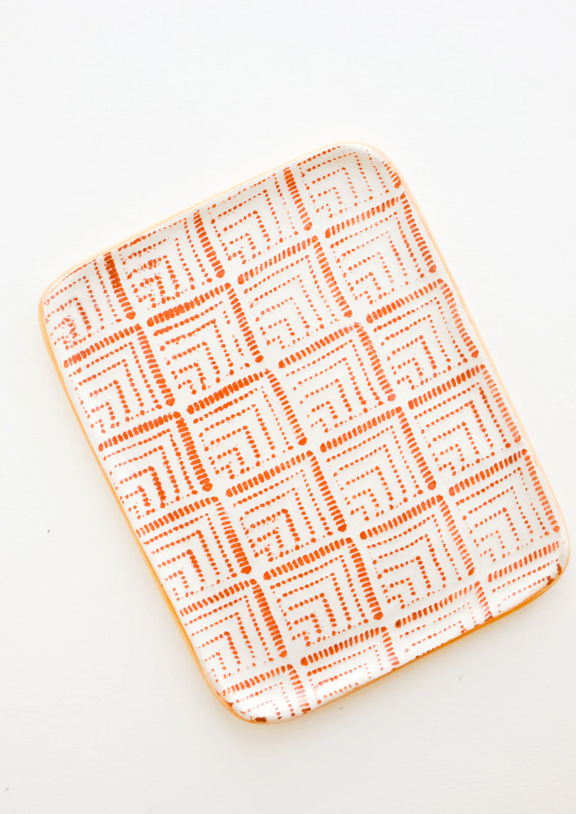 Pressed Pattern Ceramic Tea Tray - Image 2
