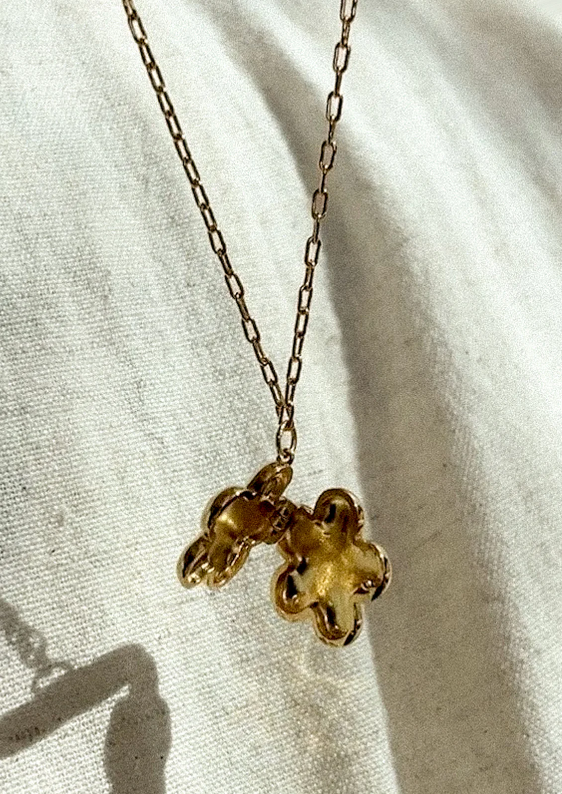 Puffy Flower Locket Necklace - Image 2