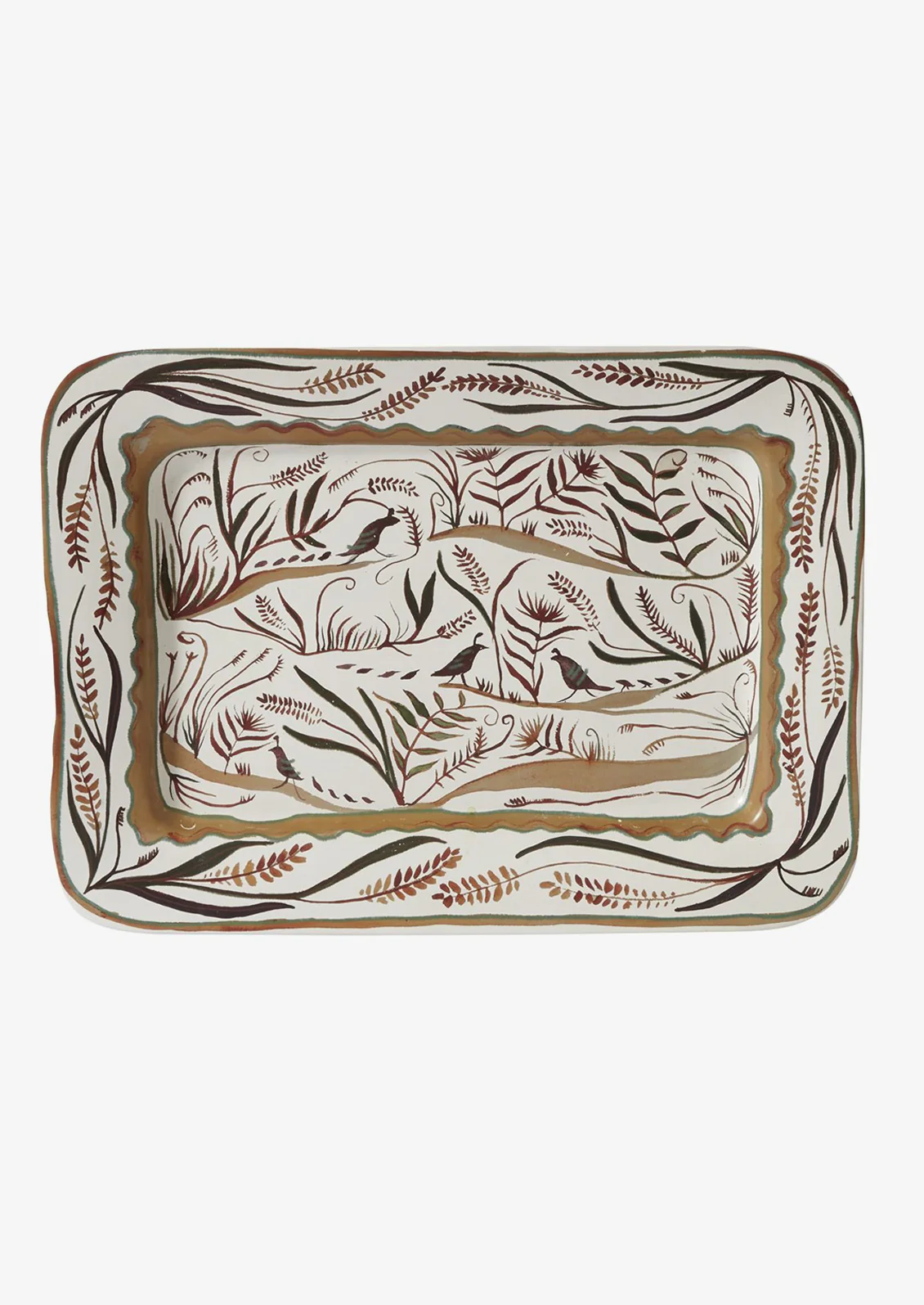 Quail's Run Ceramic Platter - Image 2
