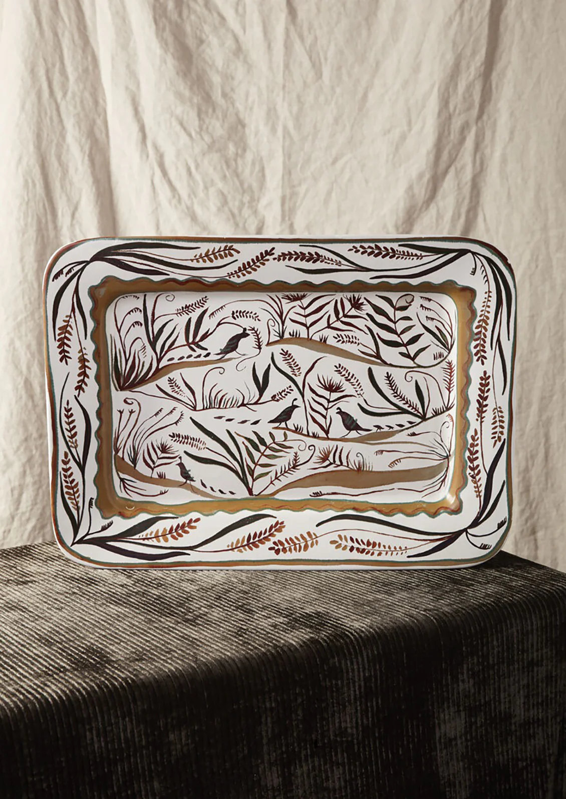 Quail's Run Ceramic Platter - Image 3