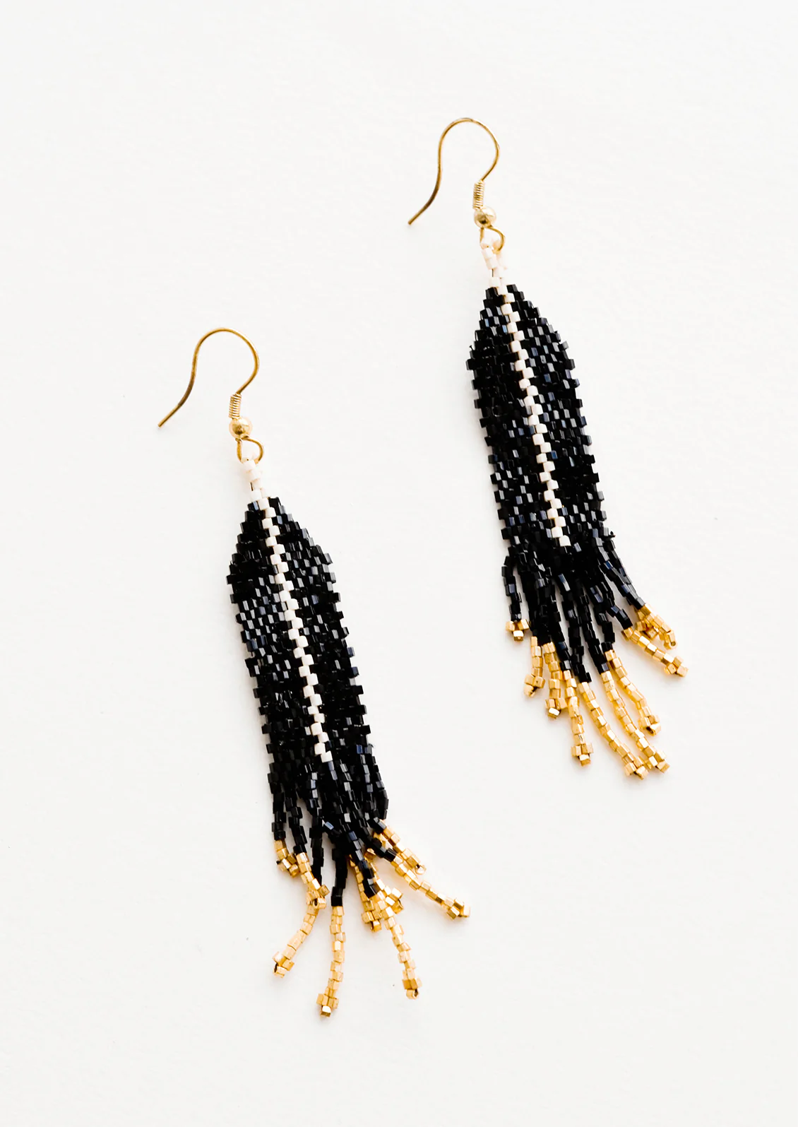 Racing Stripe Beaded Earrings