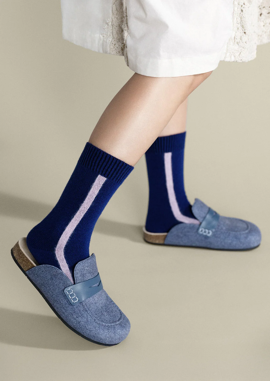 Racing Stripe Cashmere Socks - Image 2