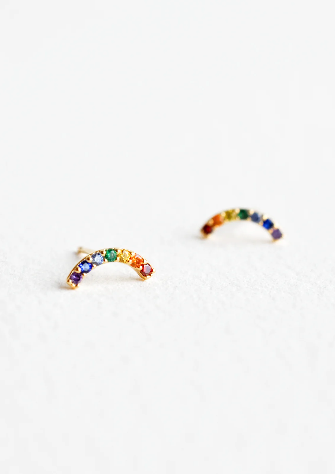 Tiny Rainbow Stud Earrings