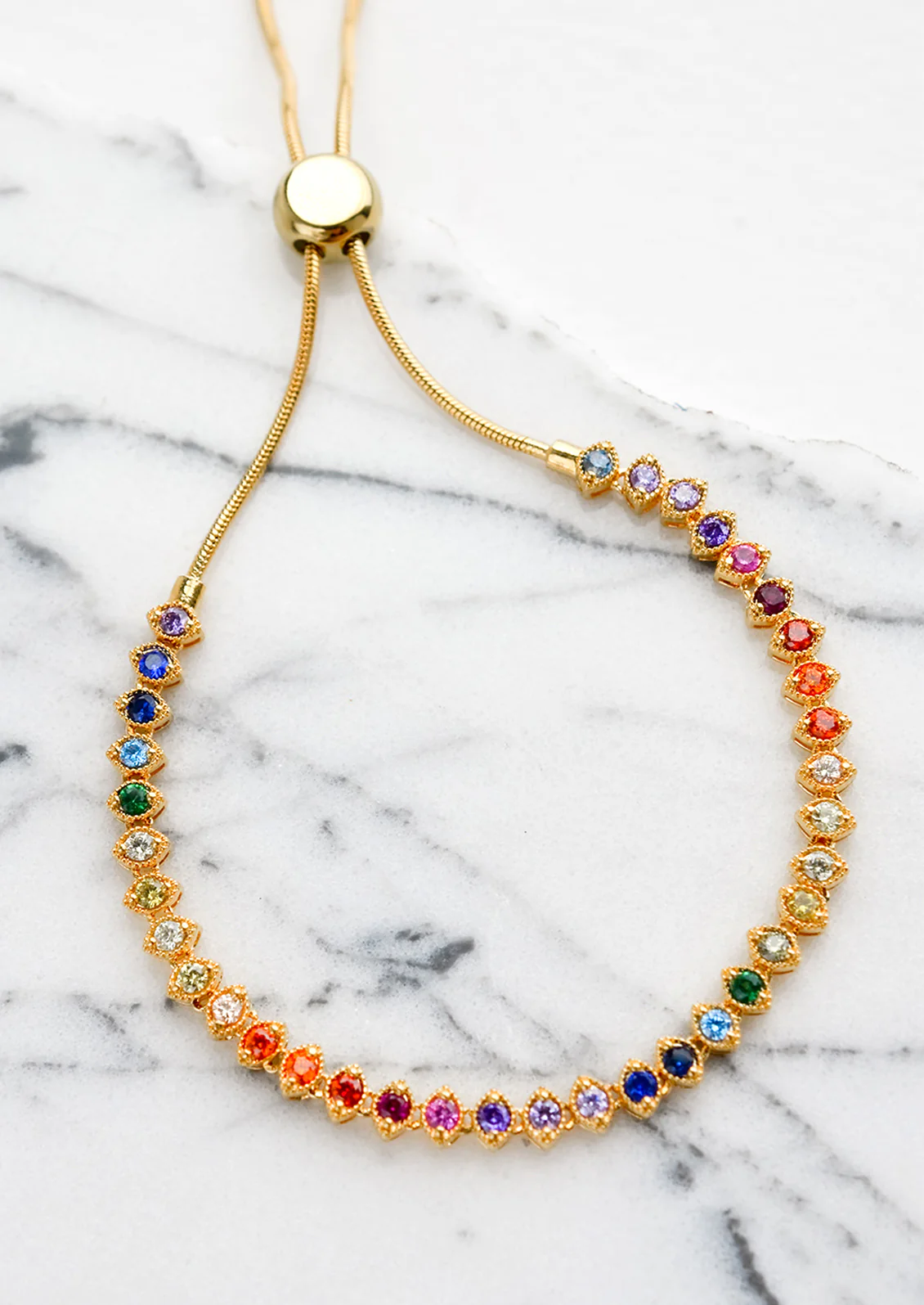 Rainbow Gradient Tennis Bracelet