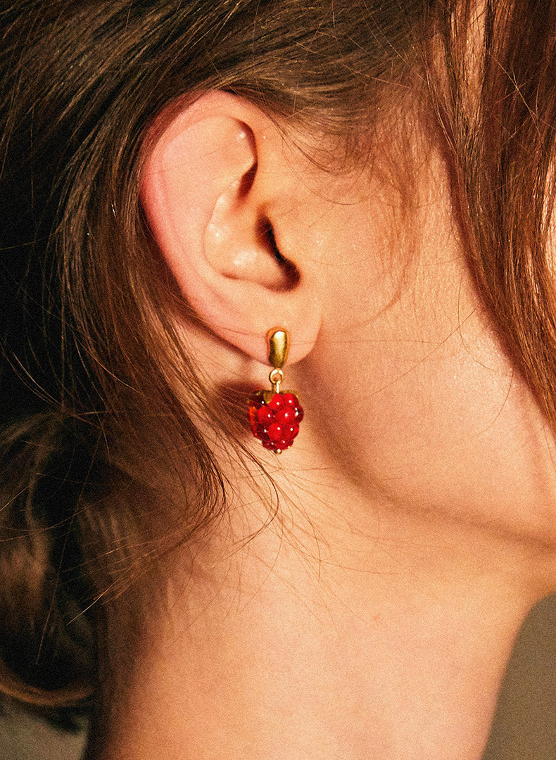 Wild Raspberry Earrings - Image 2