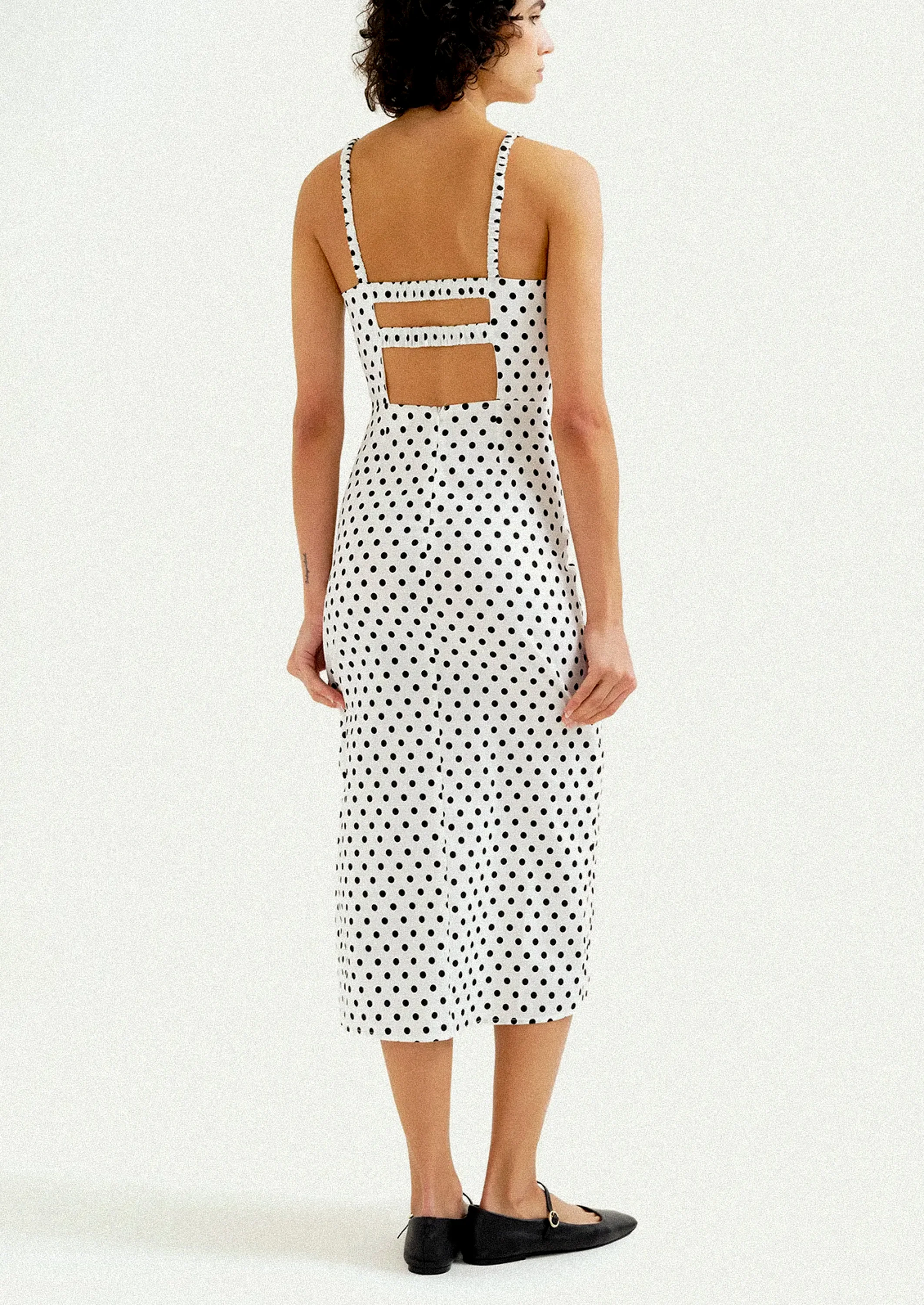 Raye Cotton Dress in Polka Dot - Image 4