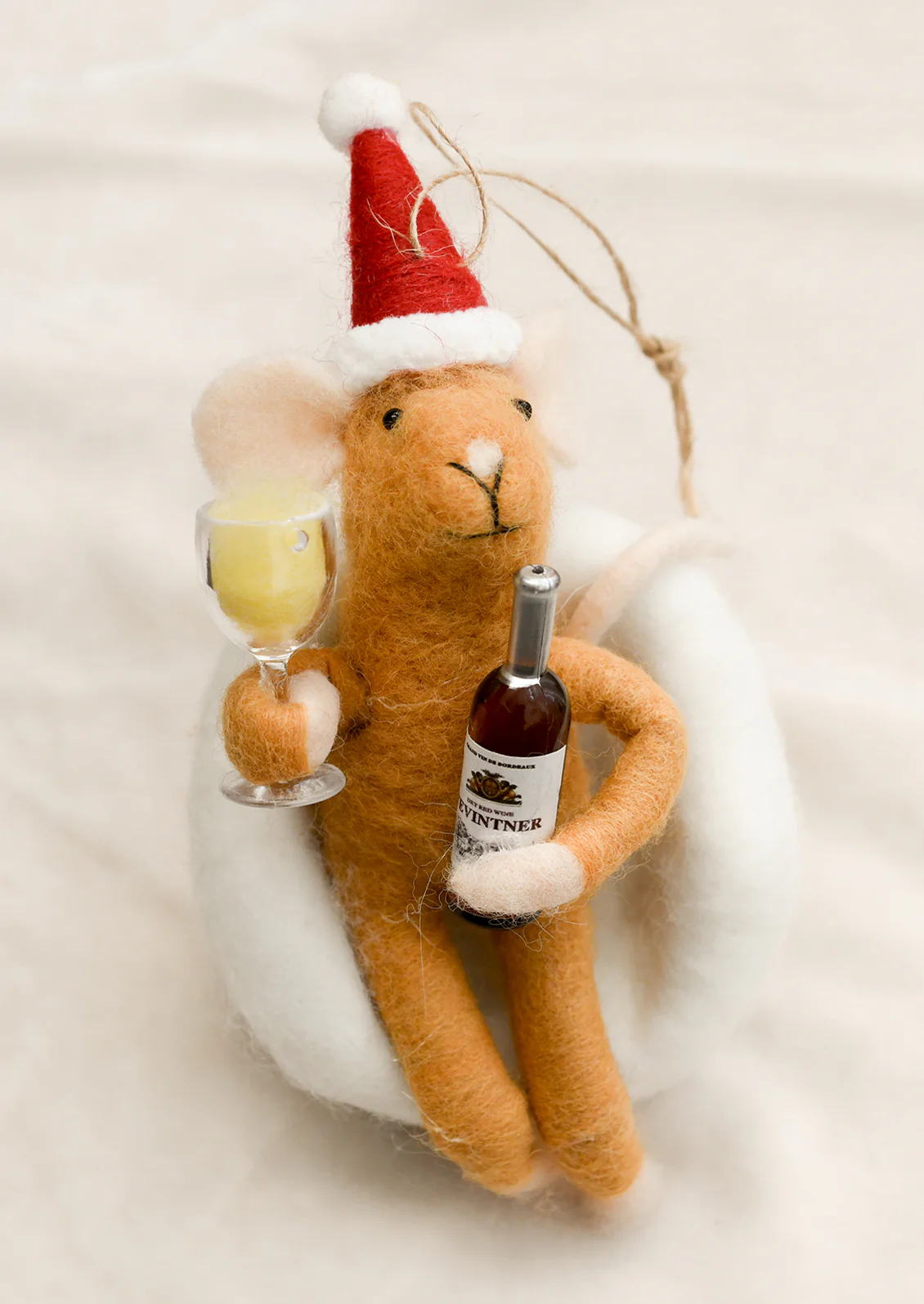 Wine For One Mouse Ornament