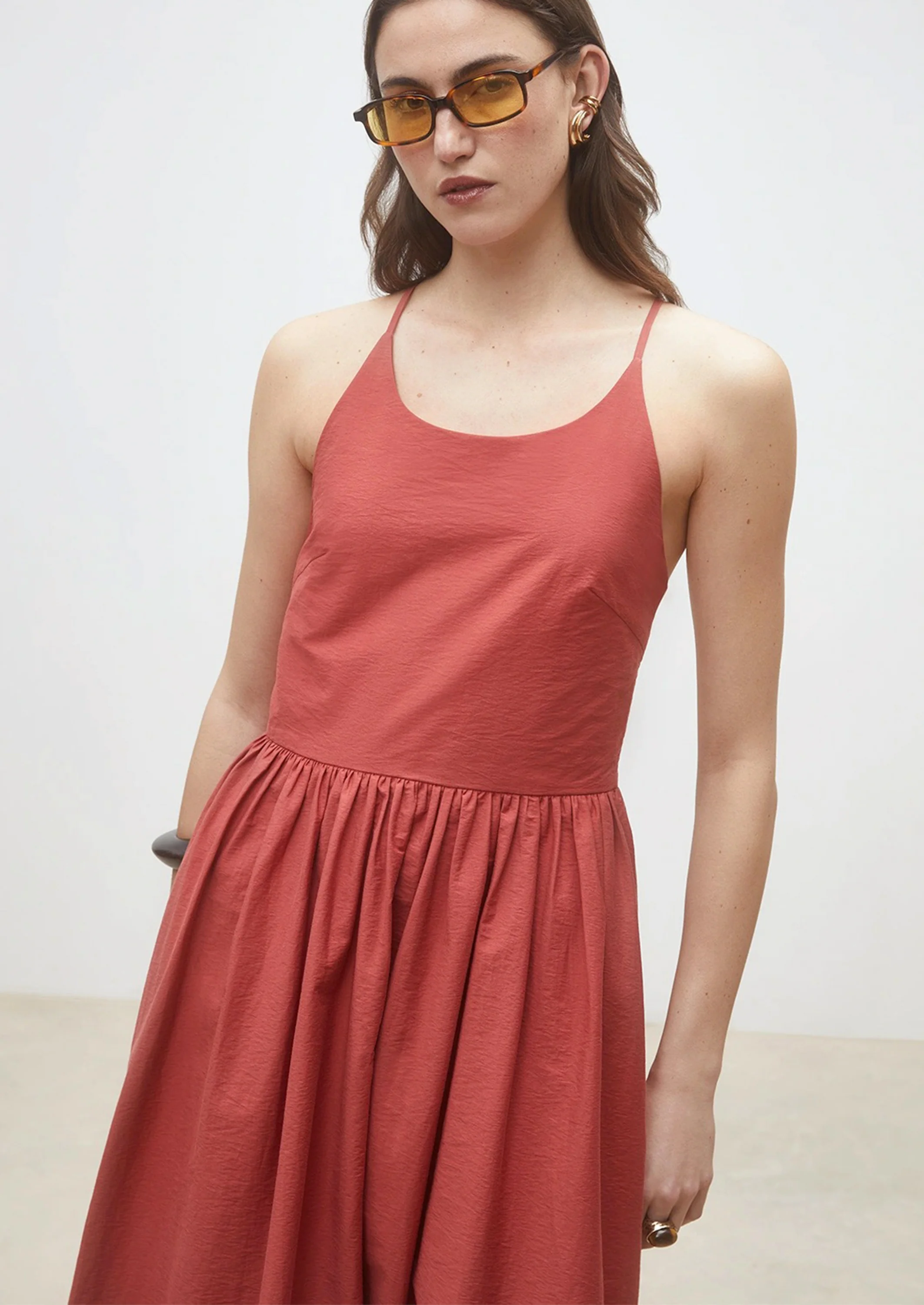 Riva Backless Poplin Dress - Image 2