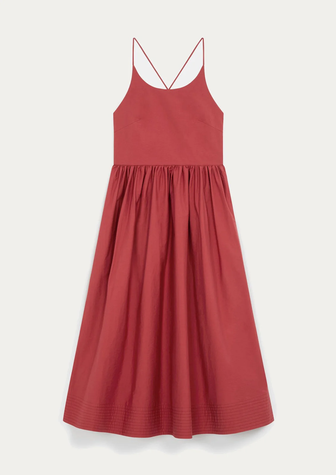 Riva Backless Poplin Dress - Image 3