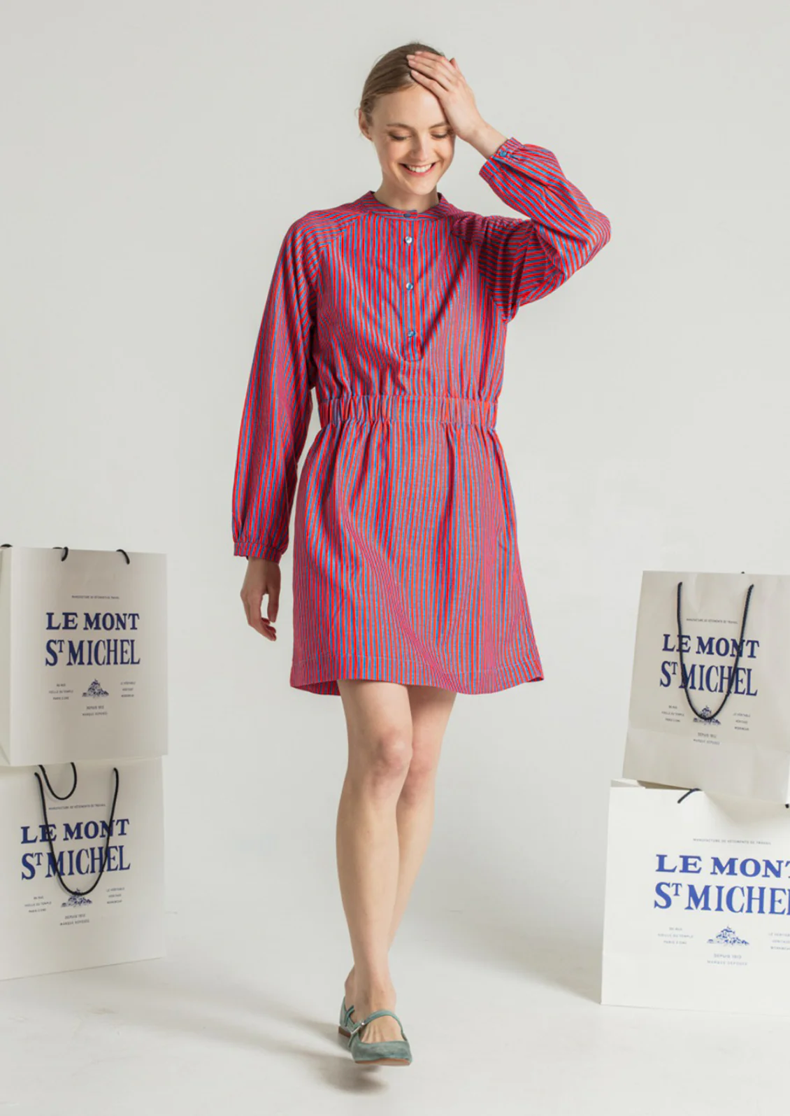 Romance Cotton Shirt Dress - Image 4