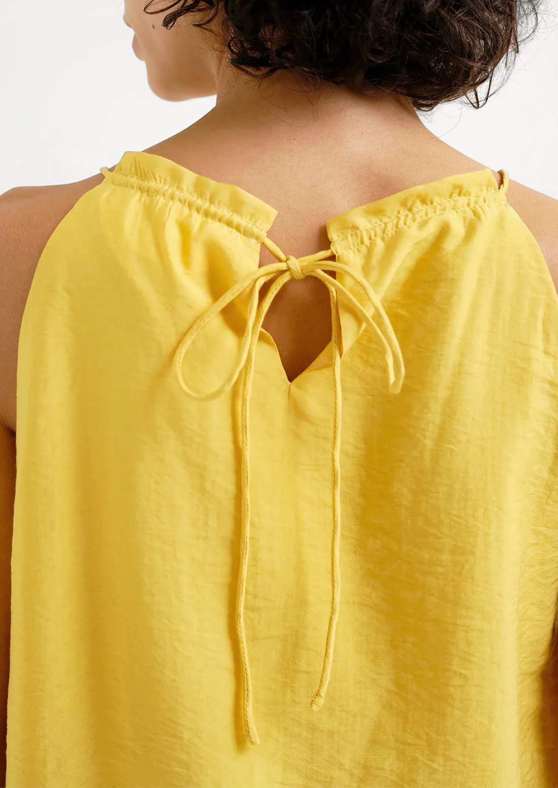 Rosario Gathered Satin Top - Image 3