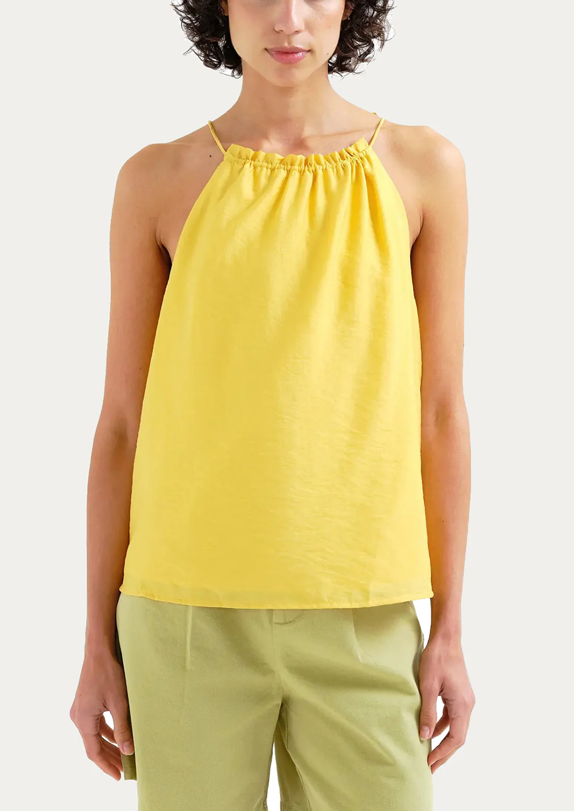 Rosario Gathered Satin Top - Image 5