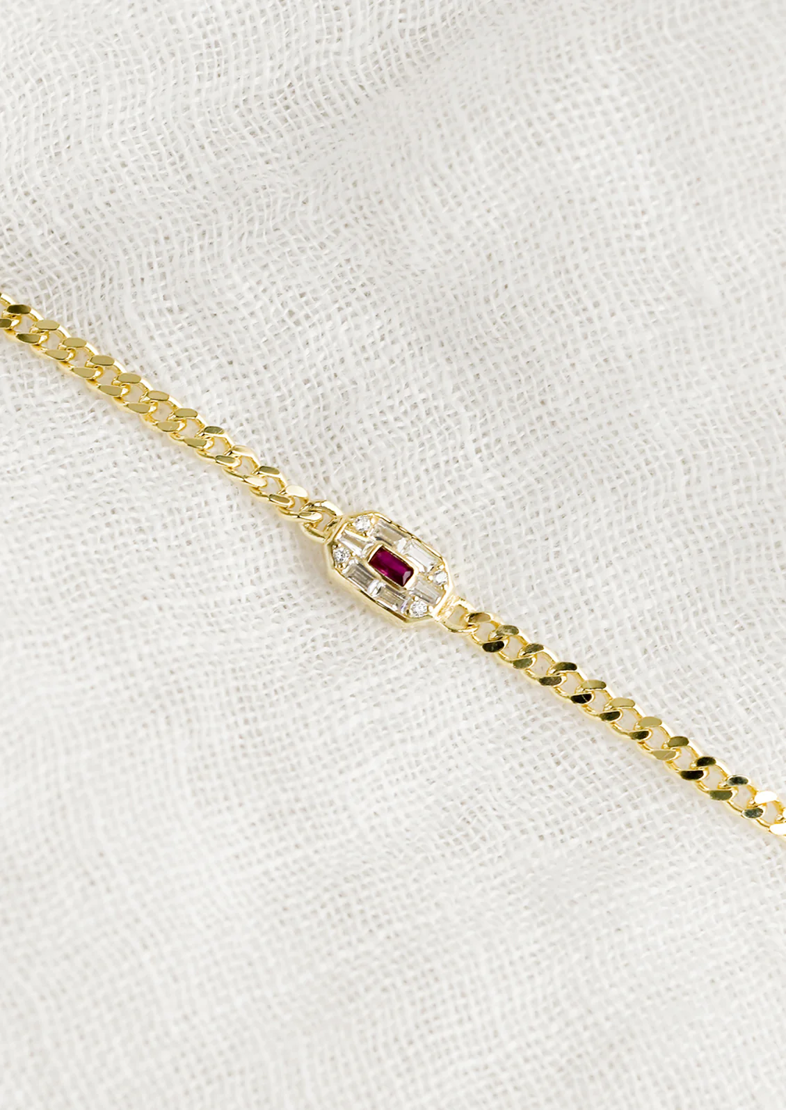 Ruby Baguette Bracelet - Image 2