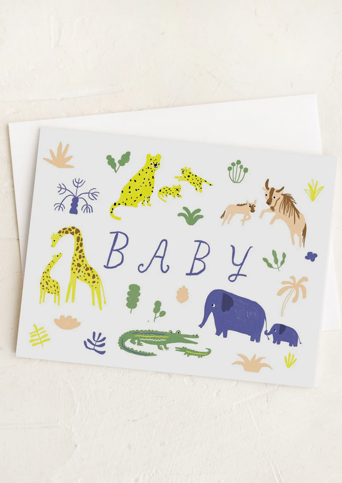 Safari Animals Baby Card