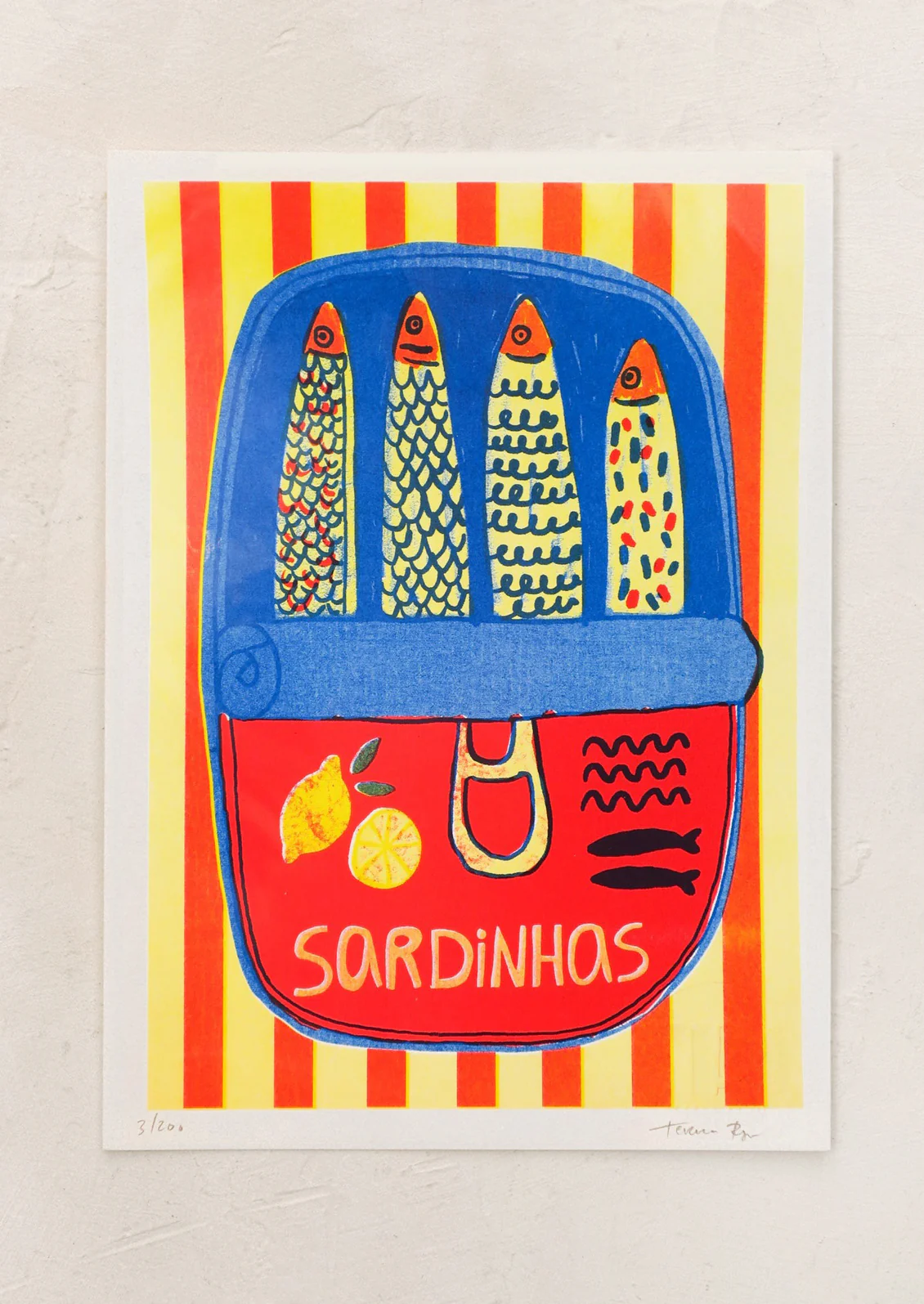 Sardinhas Risograph Print