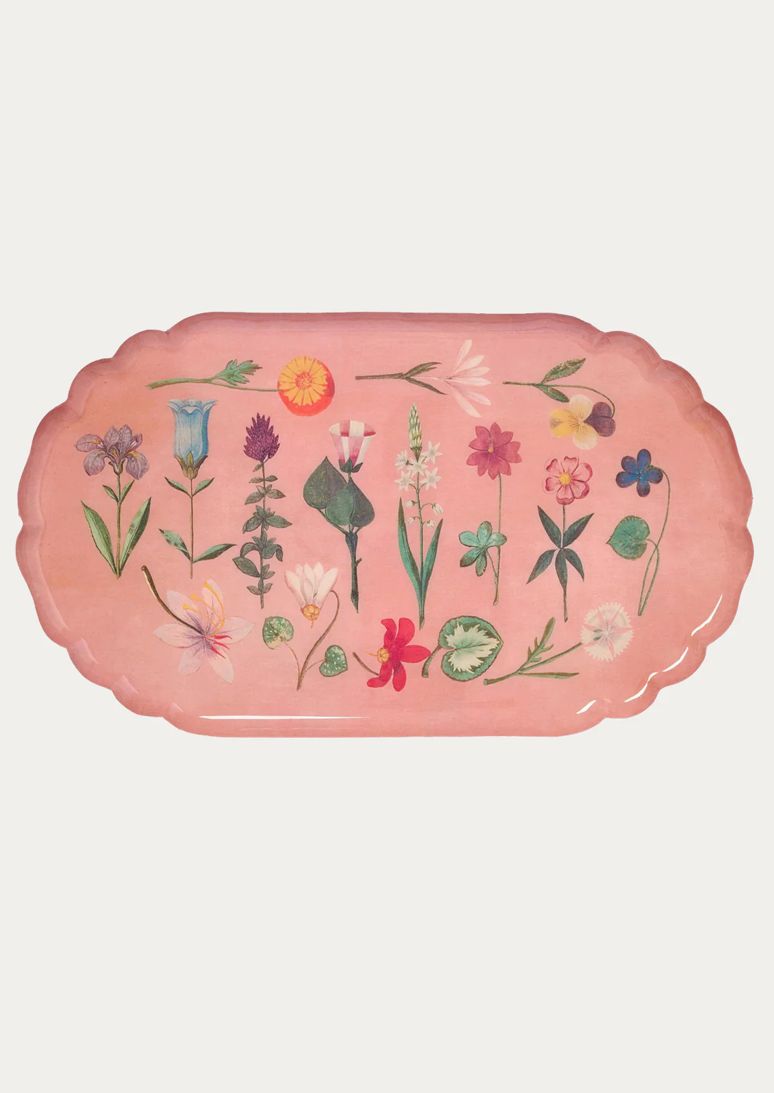 Festive Of Flowers Enamel Tray