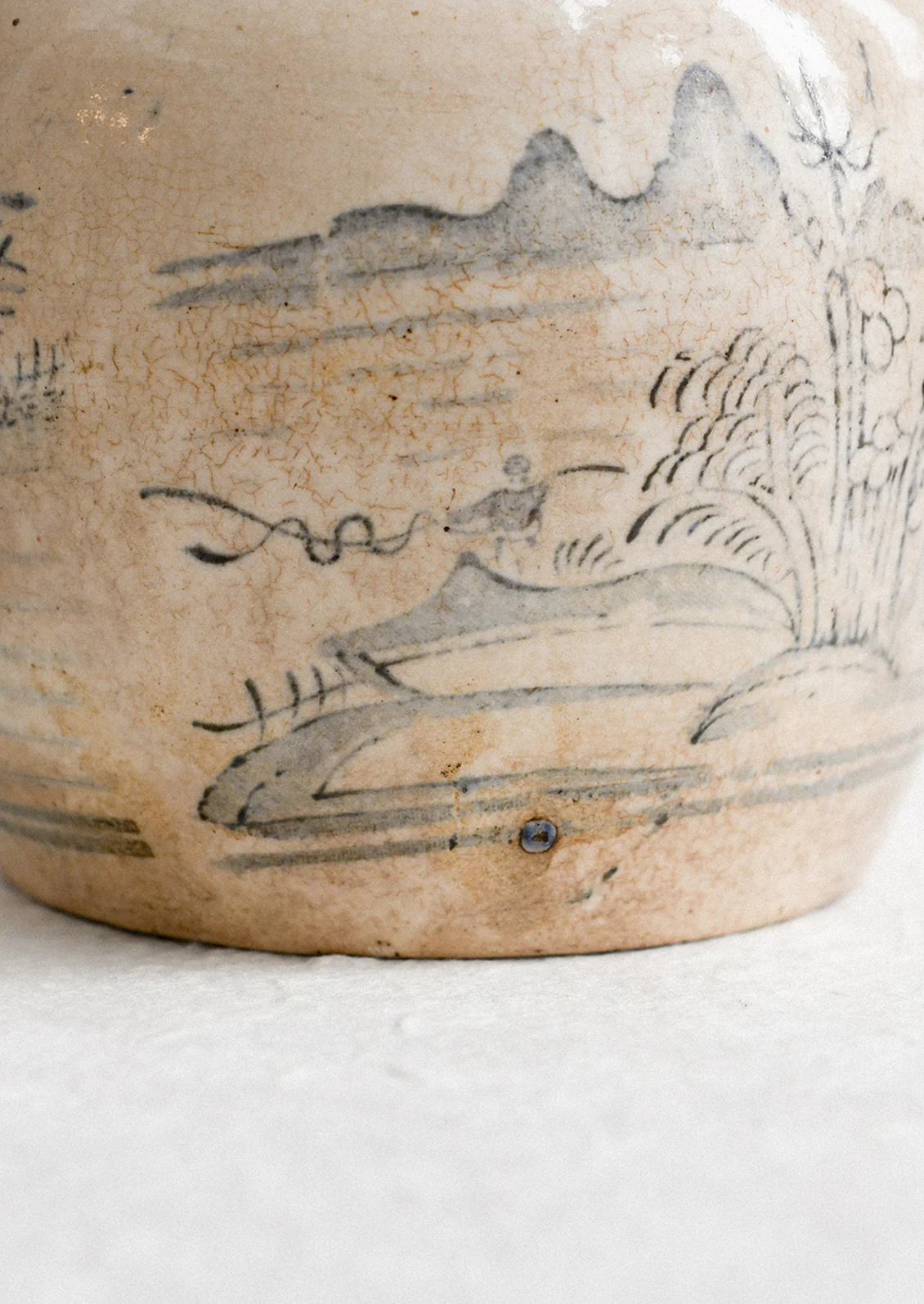 Scenic Ginger Jar, Natural & Blue - Image 5
