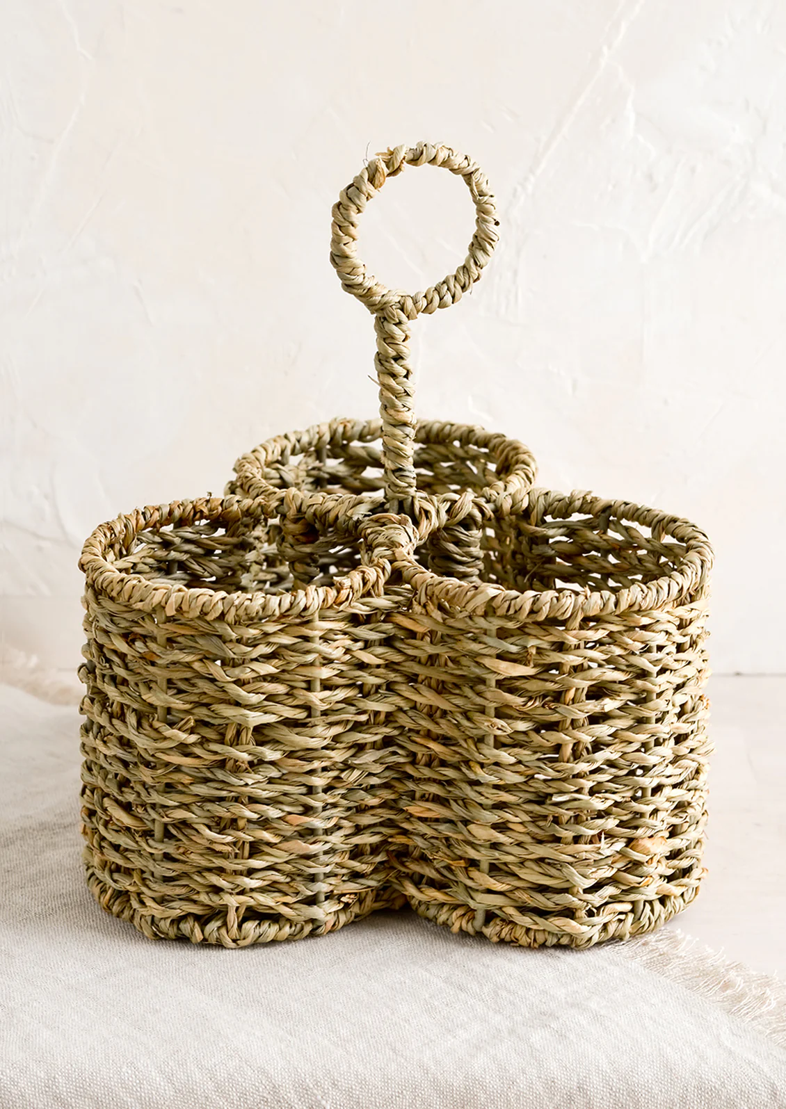 Seagrass Divided Utensil Holder