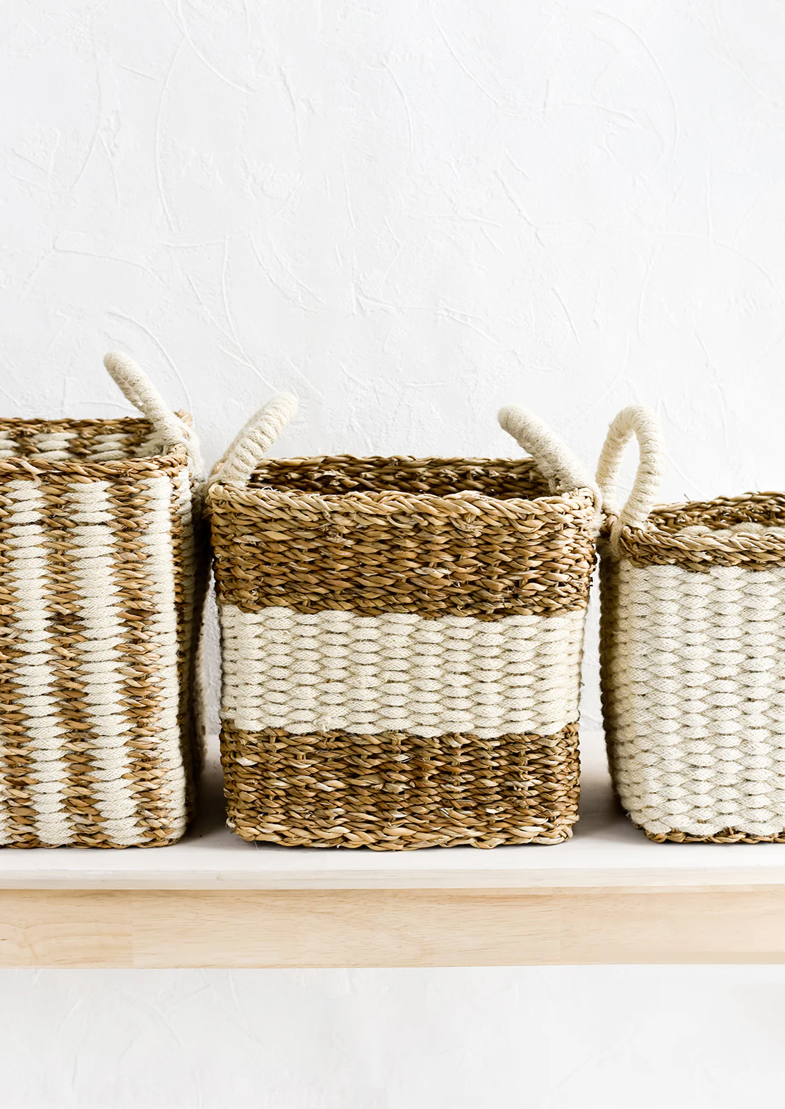 Seagrass & Jute Square Basket - Image 2