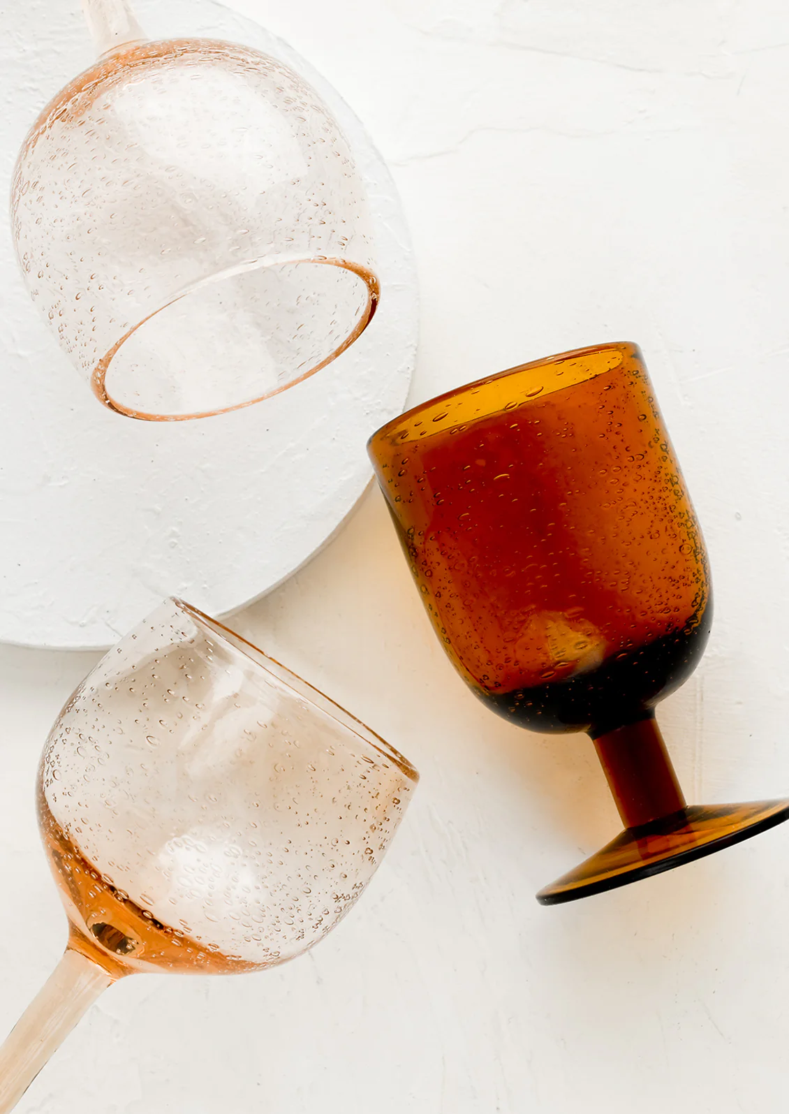 Seeded Glass Stemware