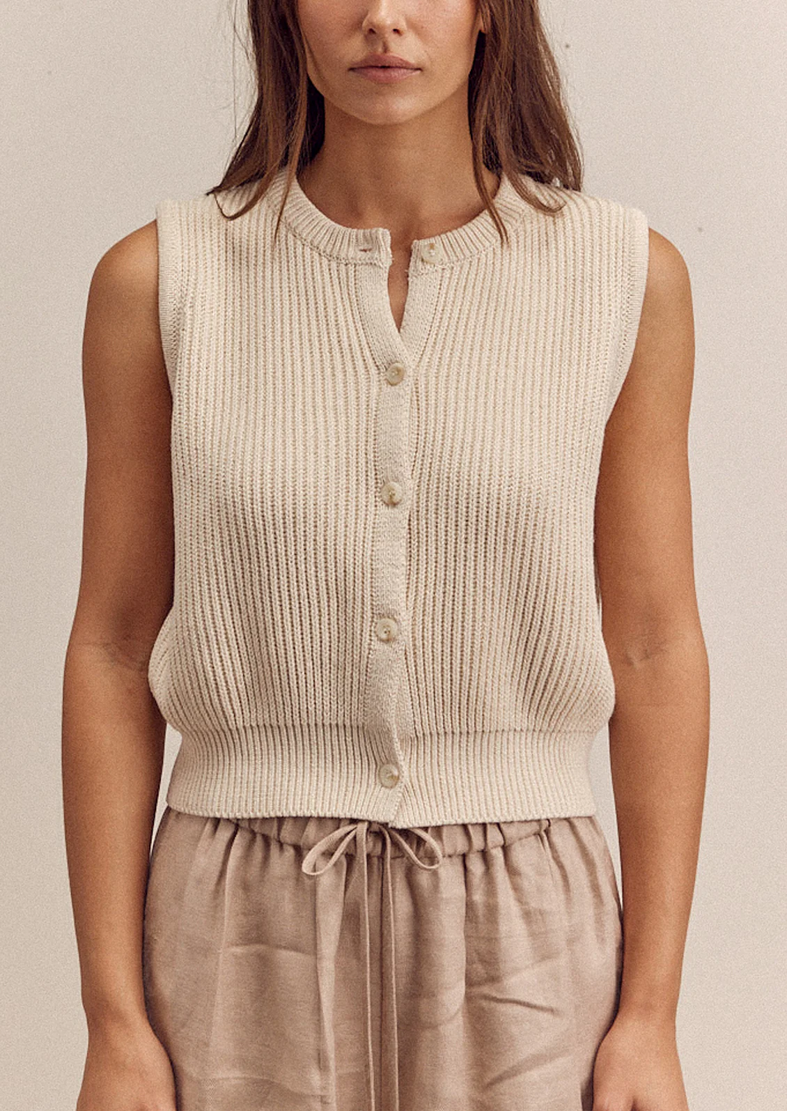 Sidney Cotton Knit Vest