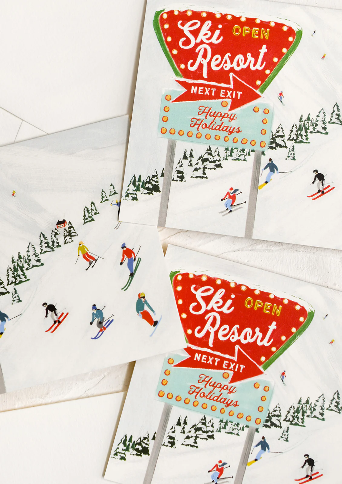 Ski Resort Holiday Card Set