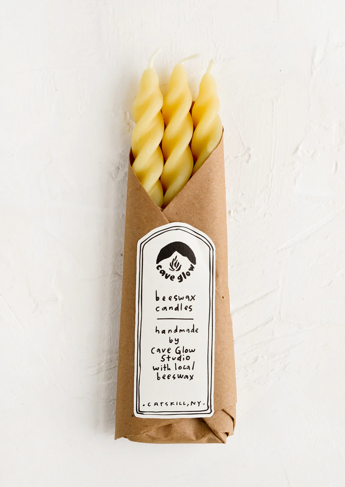 Spiral Beeswax Taper Candles