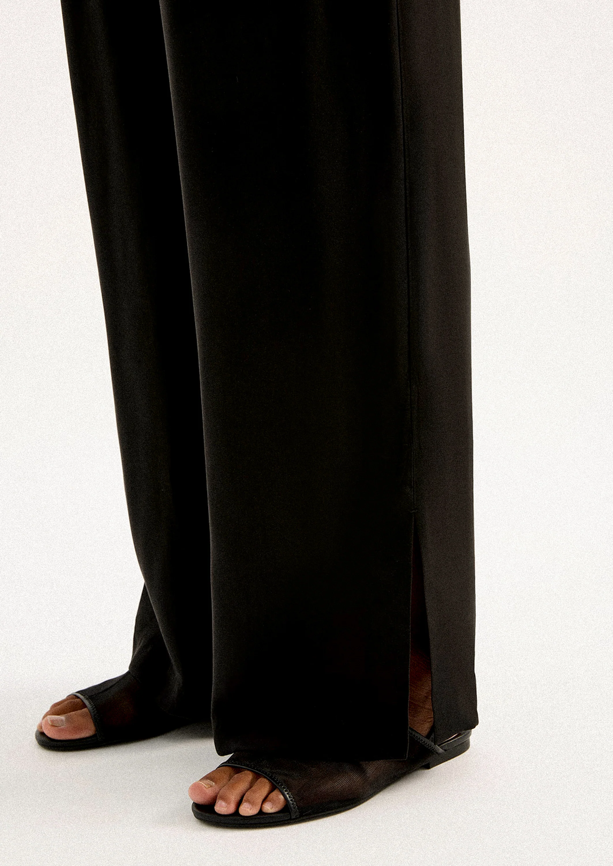 Split Hem Cupro Pants - Image 2
