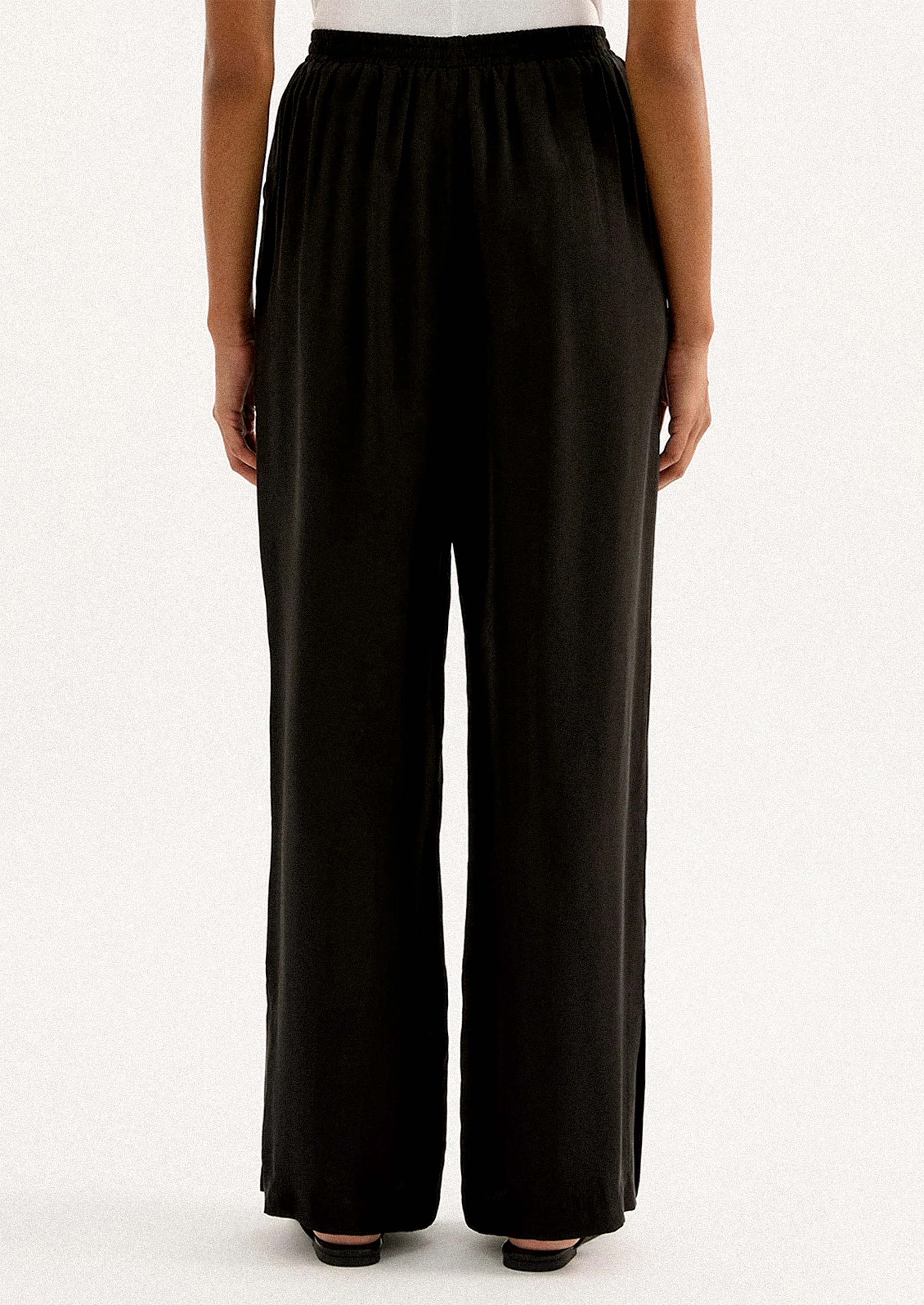 Split Hem Cupro Pants - Image 4