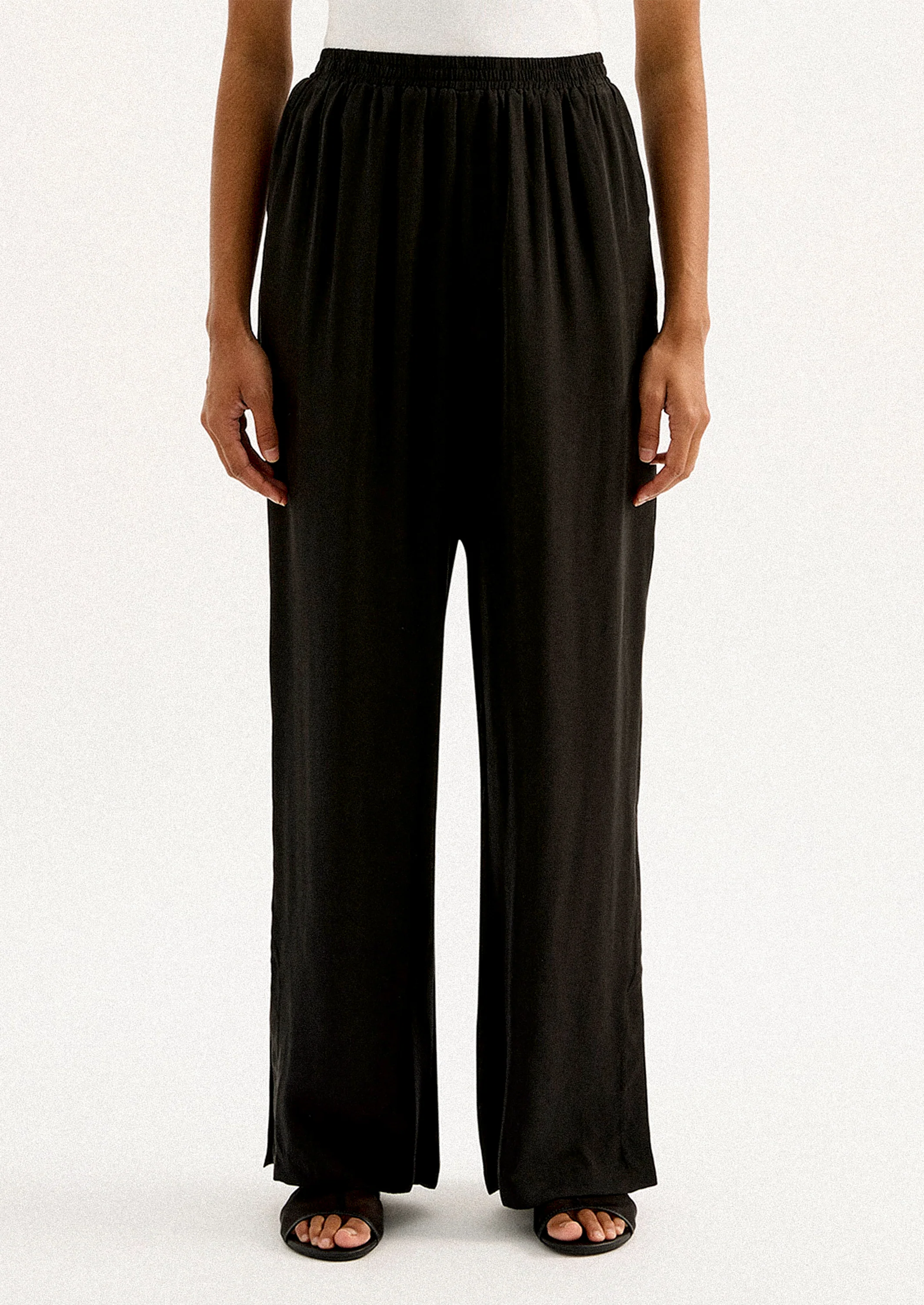 Split Hem Cupro Pants - Image 5