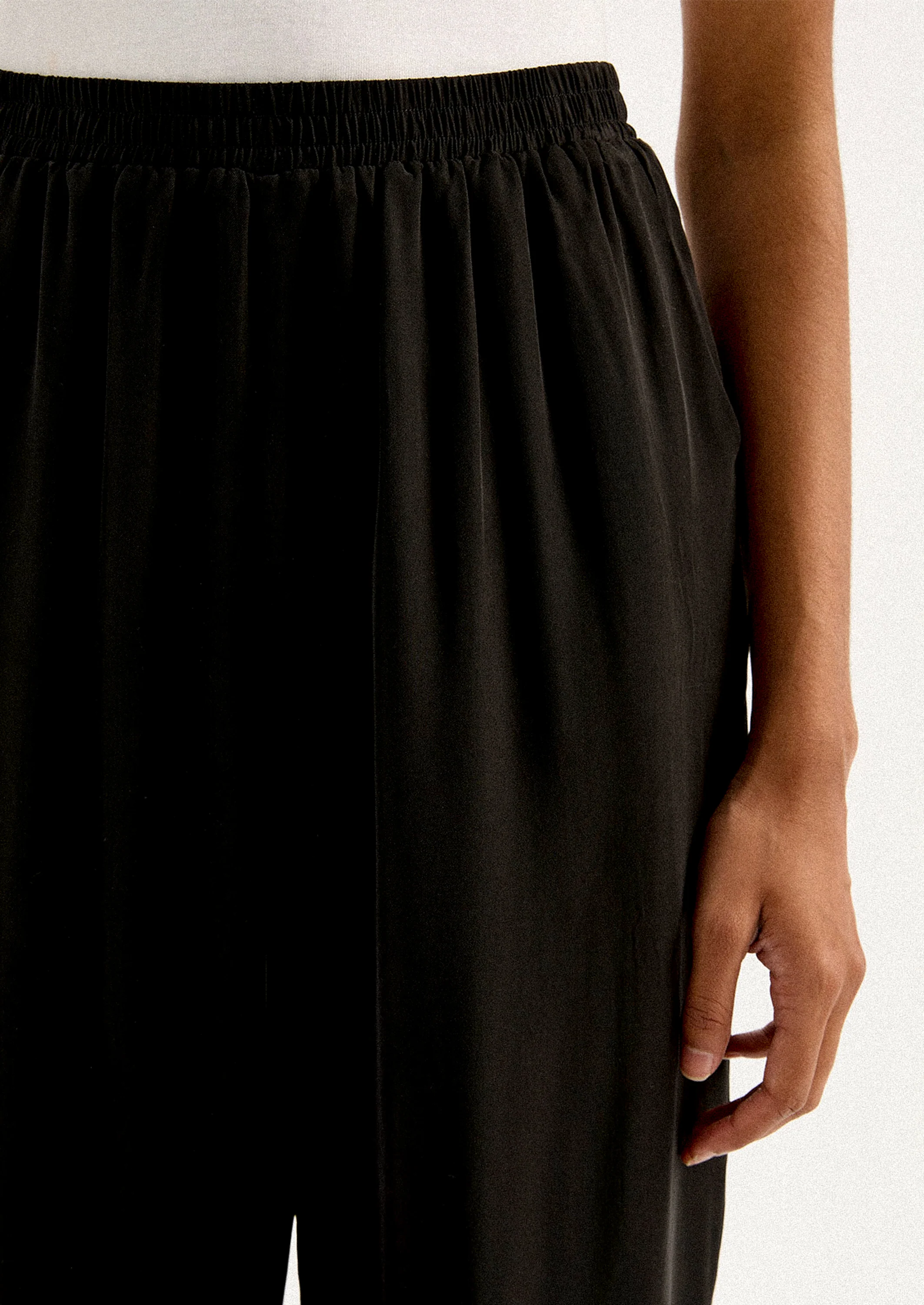 Split Hem Cupro Pants - Image 6