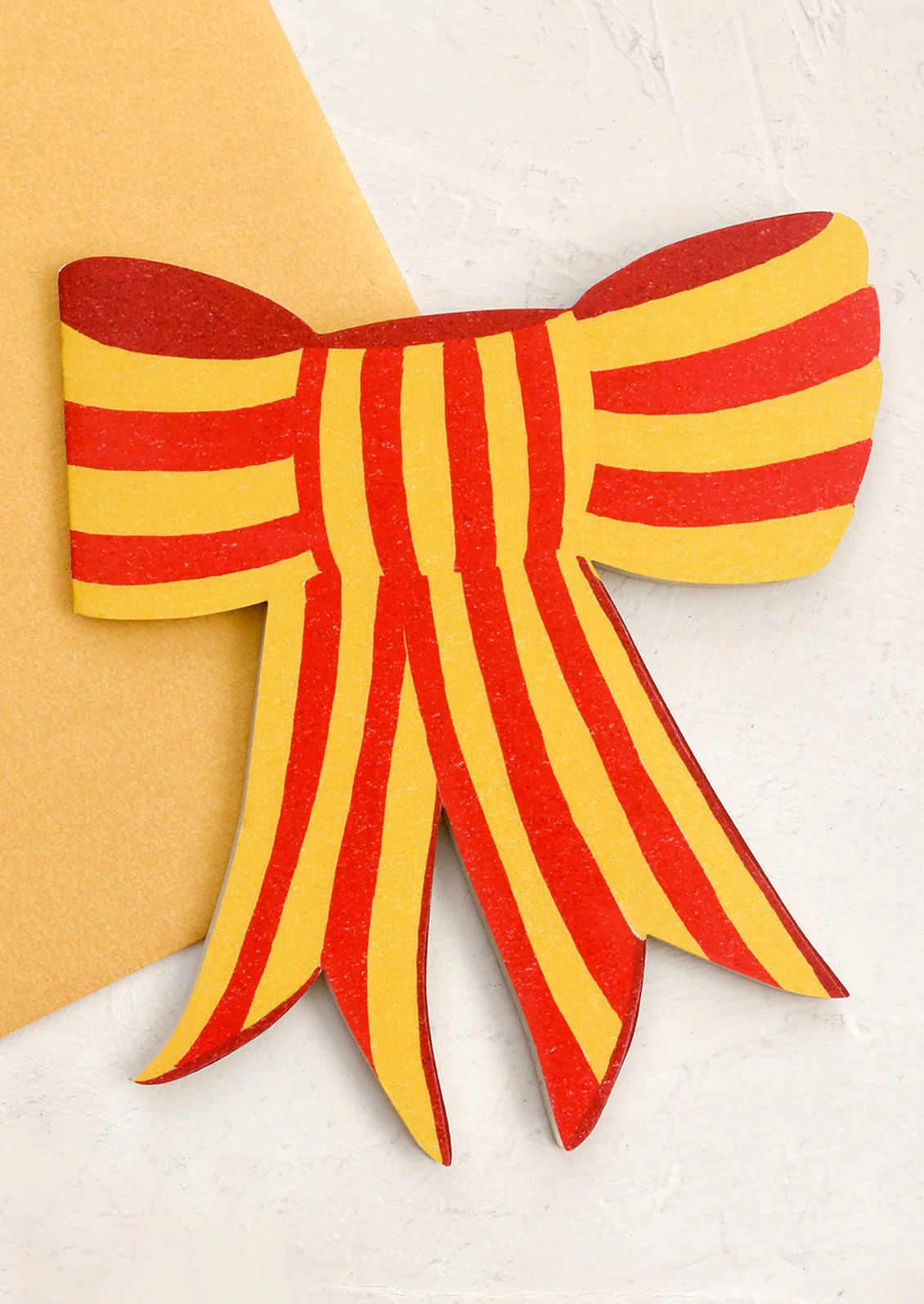 Striped Bow Diecut Card
